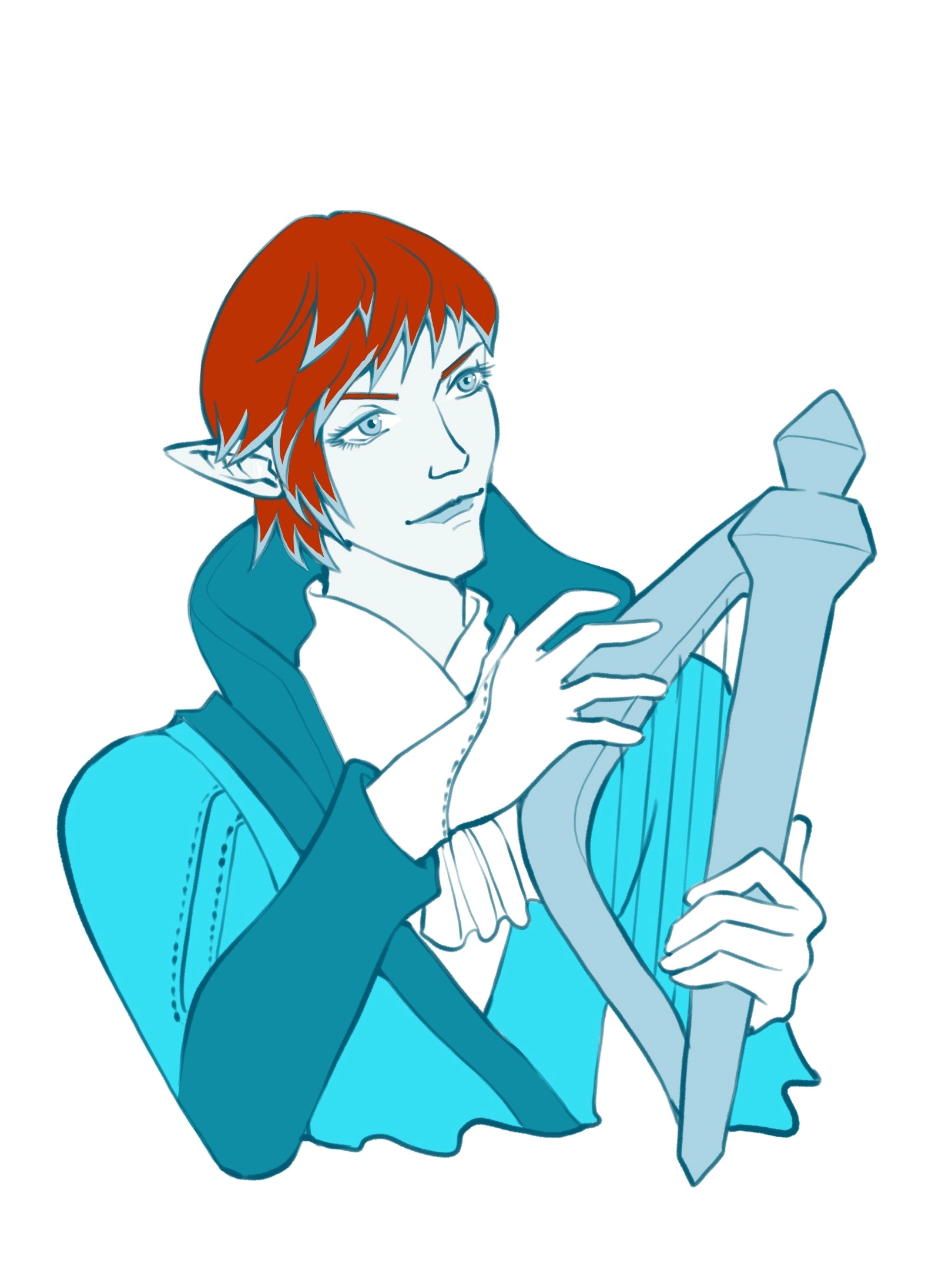 Bust up of Guydelot Thildonnet from Final Fantasy XIV for my own Color Wheel Challenge.

Made with Procreate.