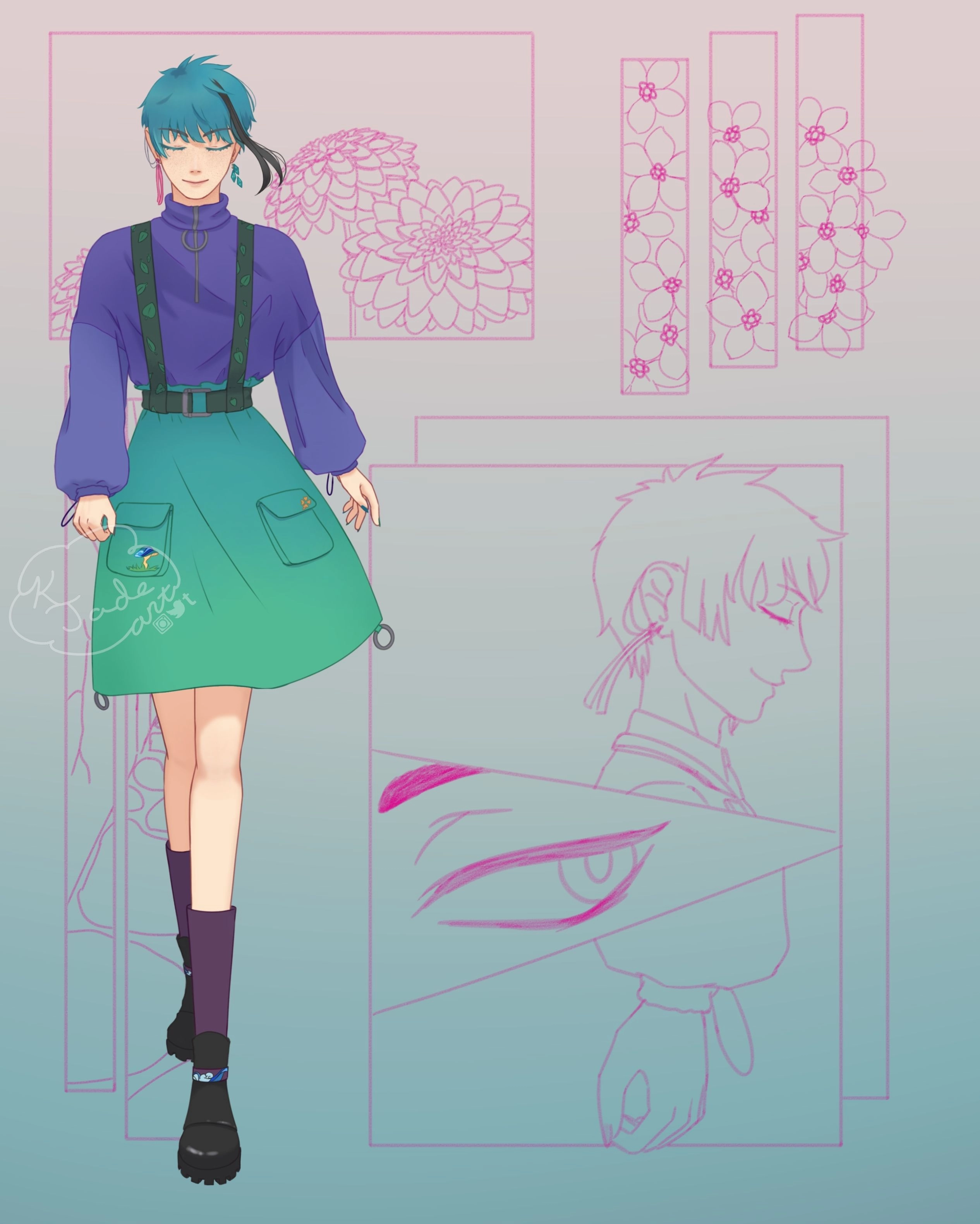 Ah I just love playing with characters hairstyles and outfits 💖(*´▽｀*)