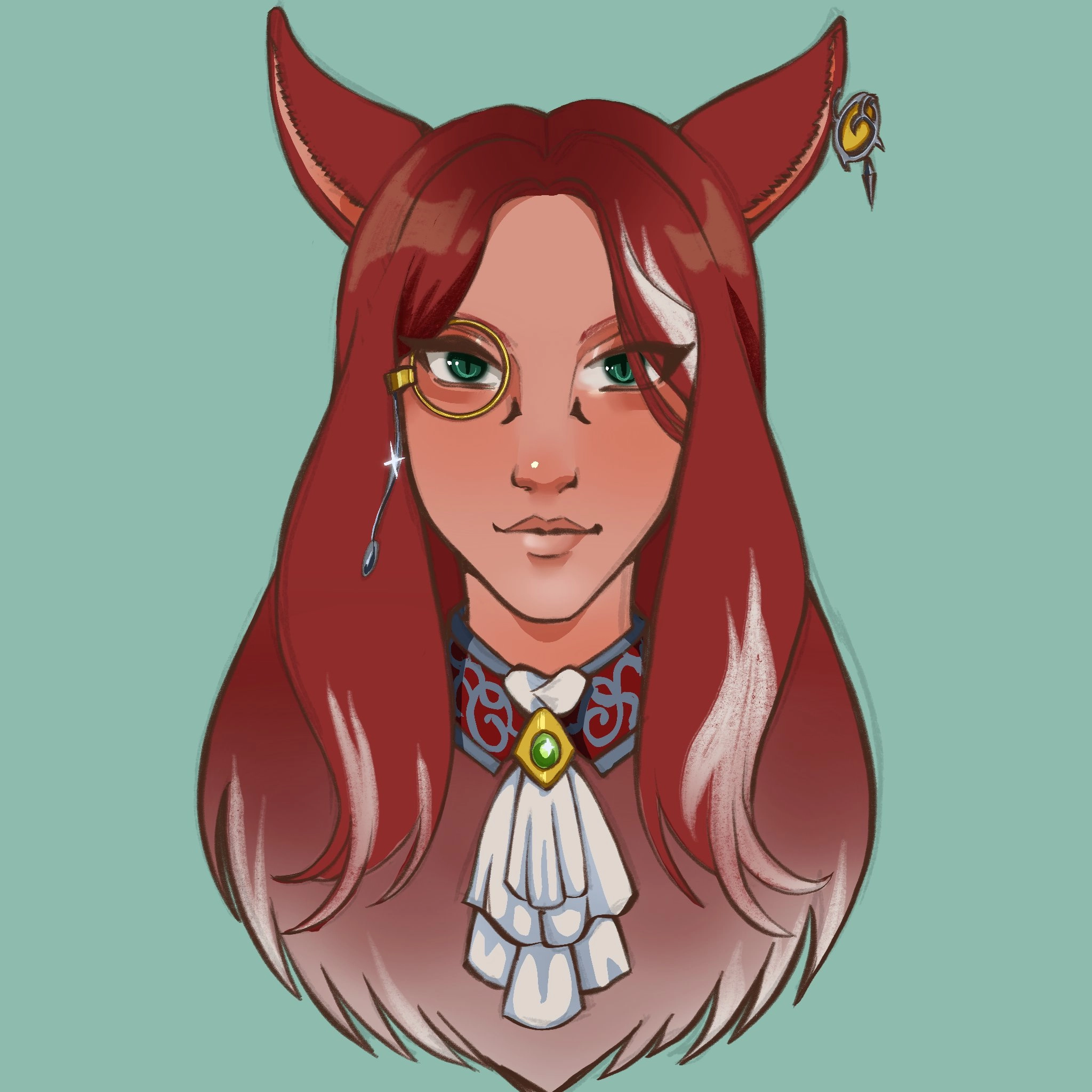 My FFXIV OC's portrait I made with the idea of using it as a profile picture, but I ended up making another one because something wasn't working with this...

Made with Procreate.