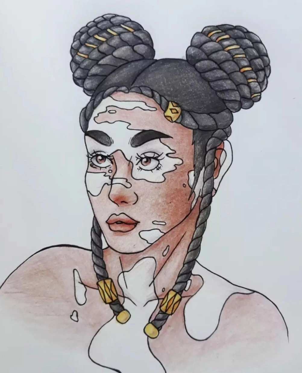 Leilani Alashai, solar monk kalashtar. Her spirit guardian is actually a eldrich horror accurate angel but we don't talk about them 👀 
