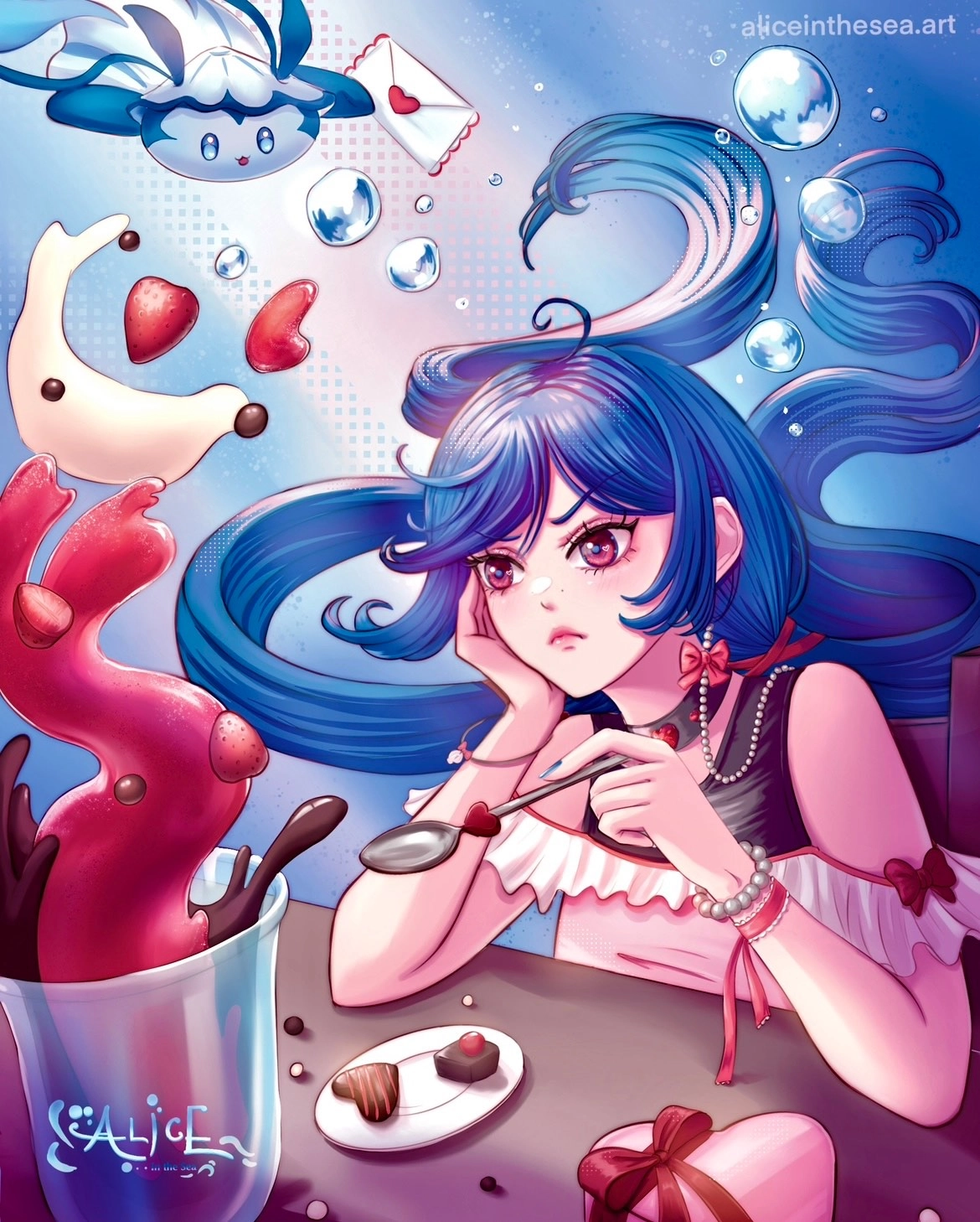 Velntine’s Day illustration 💙💝