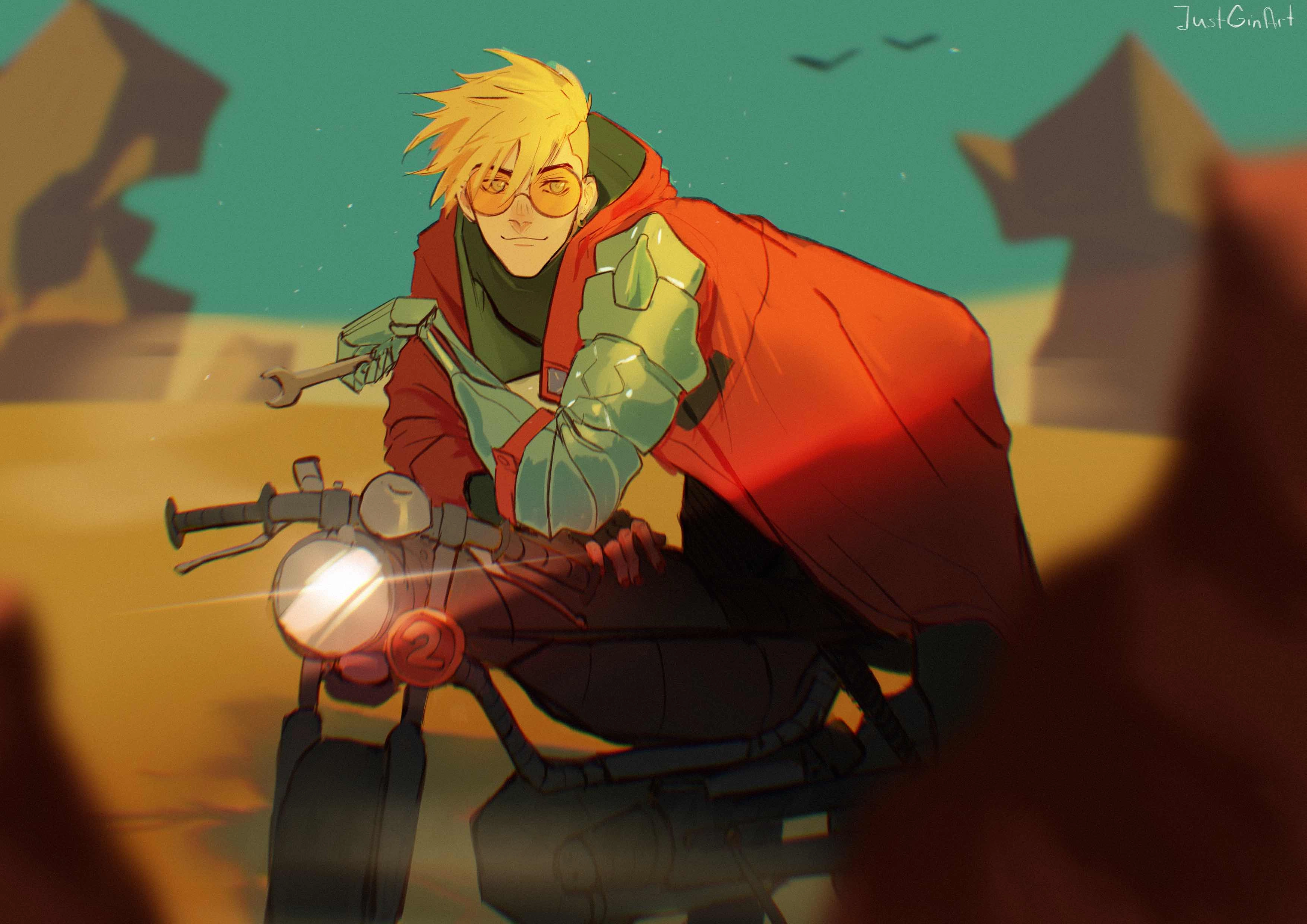 Vash the stampede but I gave him a motorcycle:D