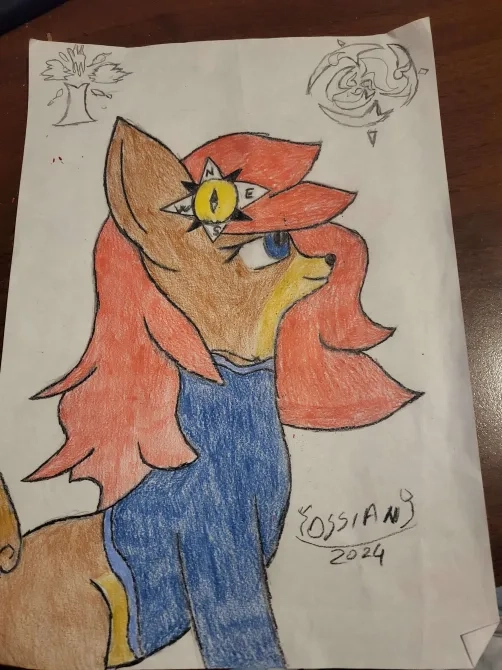 found my pencils and finally finished the paper version of her