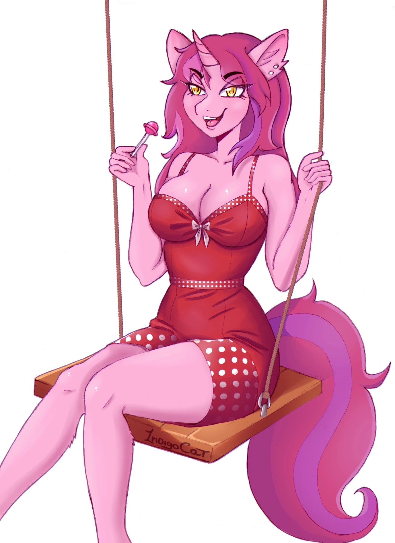 
Commission for joykill from Inkbunny

Bubble Gummy belonging to joykill pose and art original created by me 1ndigocat please do not copy or edit anything
