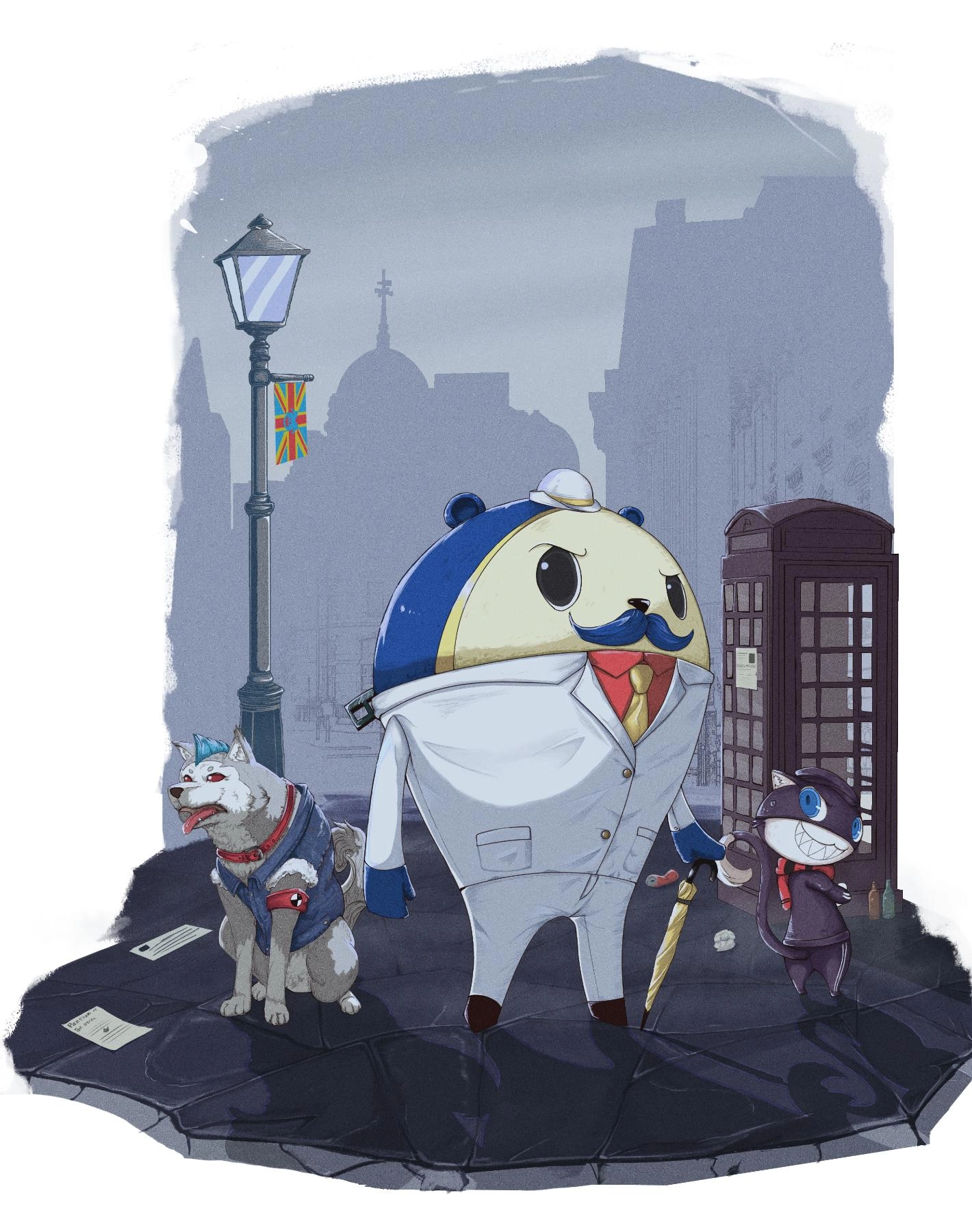 Persona franchises as British gangster. 