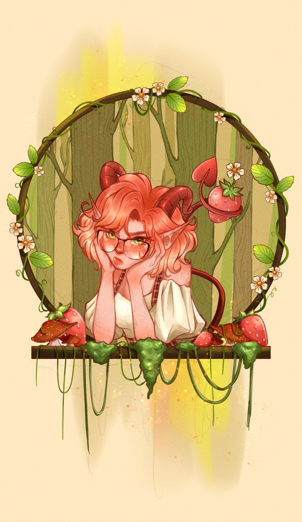 Strawberries in the fall~ 
Can never let go of them, no matter the season.
