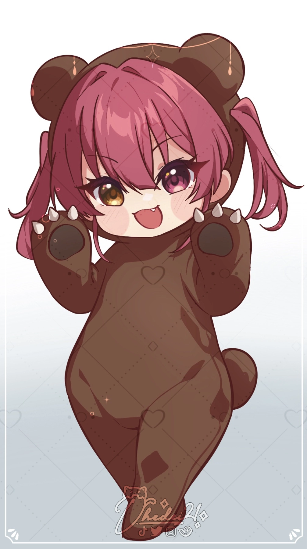🐾FANART🐾
Chibi Kumarine - Bear Houshou Marine
Art by me