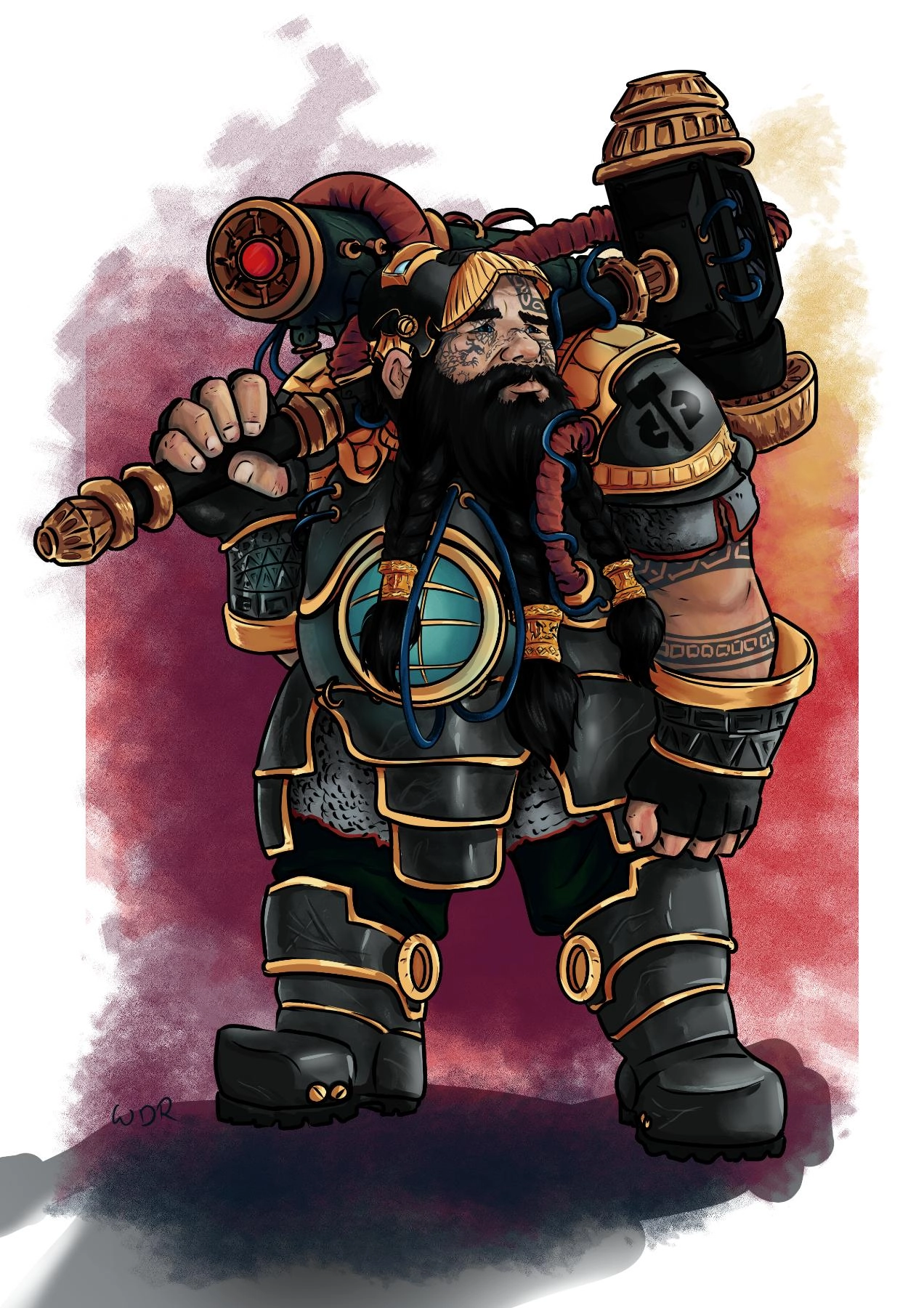 Brok Steelstock, a commission RPG character I did. And I had so much fun with it <3