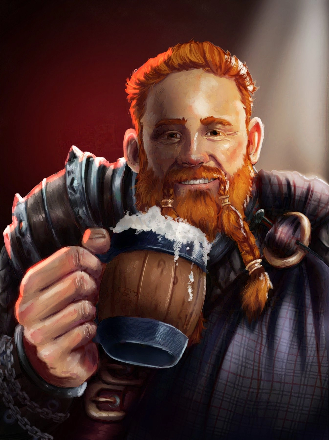 A commission to draw a person as a dwarf. I loved every one brush stroke. <3