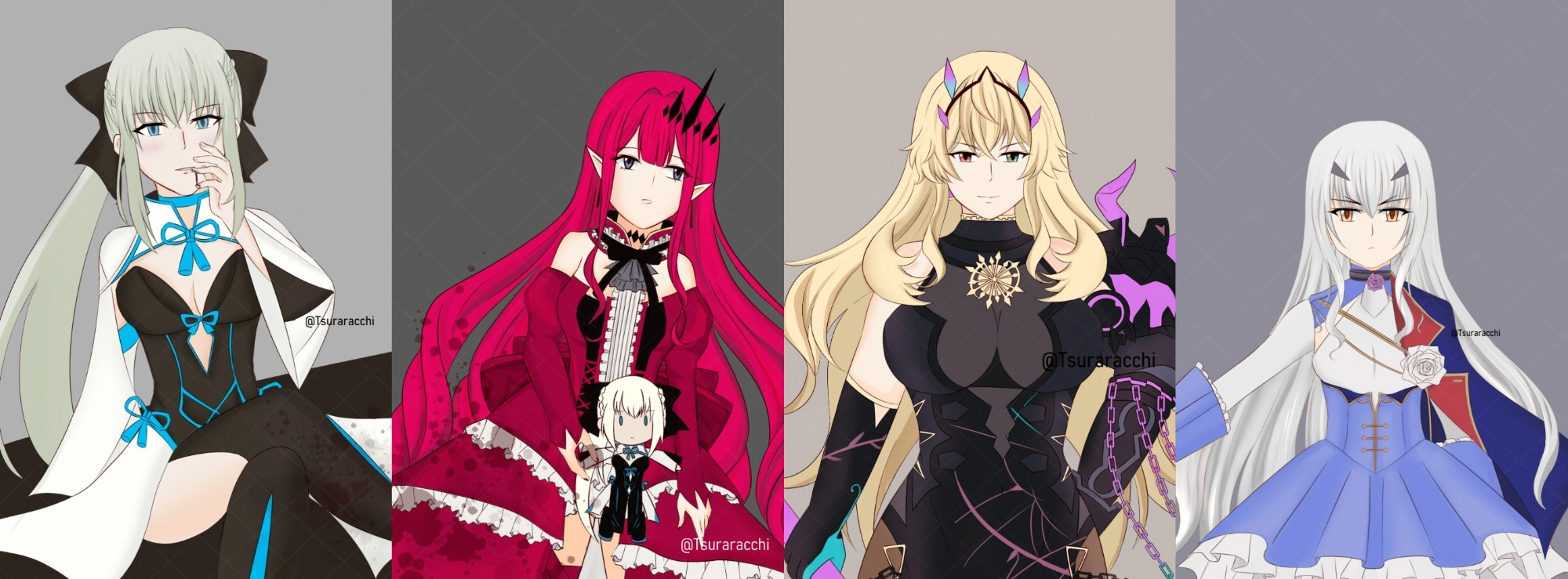 Fansart of Faerie Queen and her knights.
