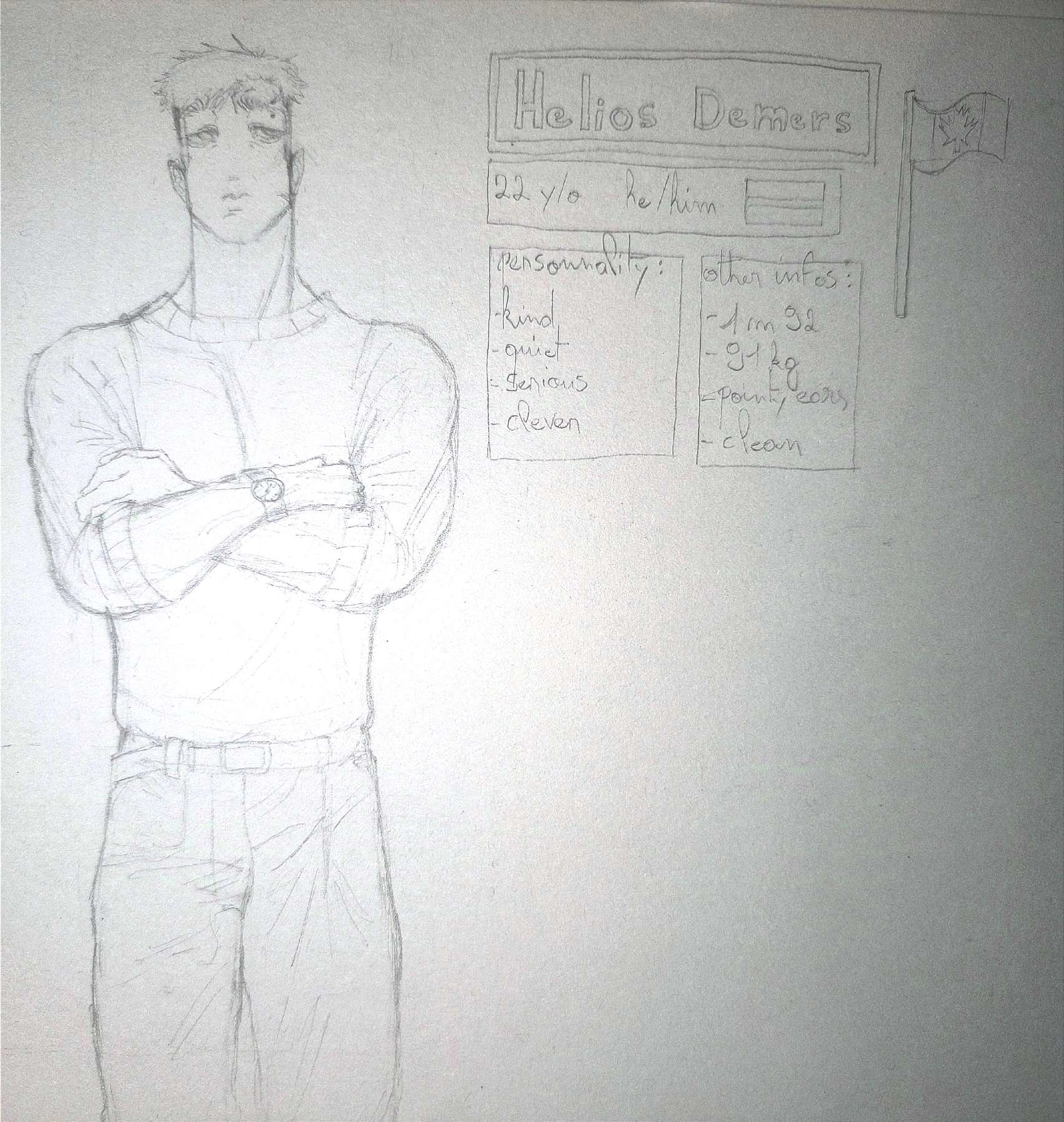 Character sheet of my Oc Helios