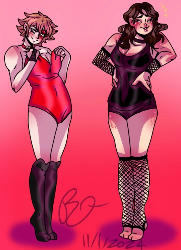 Yume & Ace in outfits I randomly yoinked off Pinterest🤣