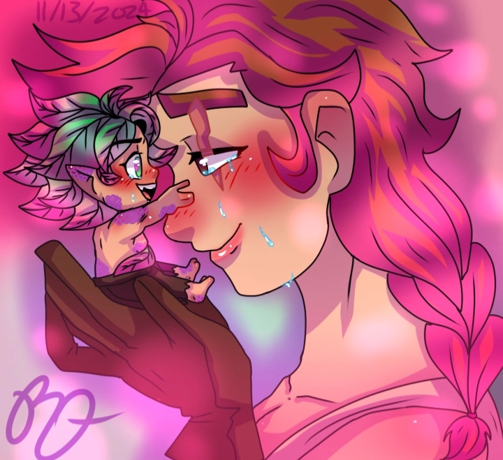 My OC’s Cliffe & Rose (Cliffe is not that tiny, tho.)

