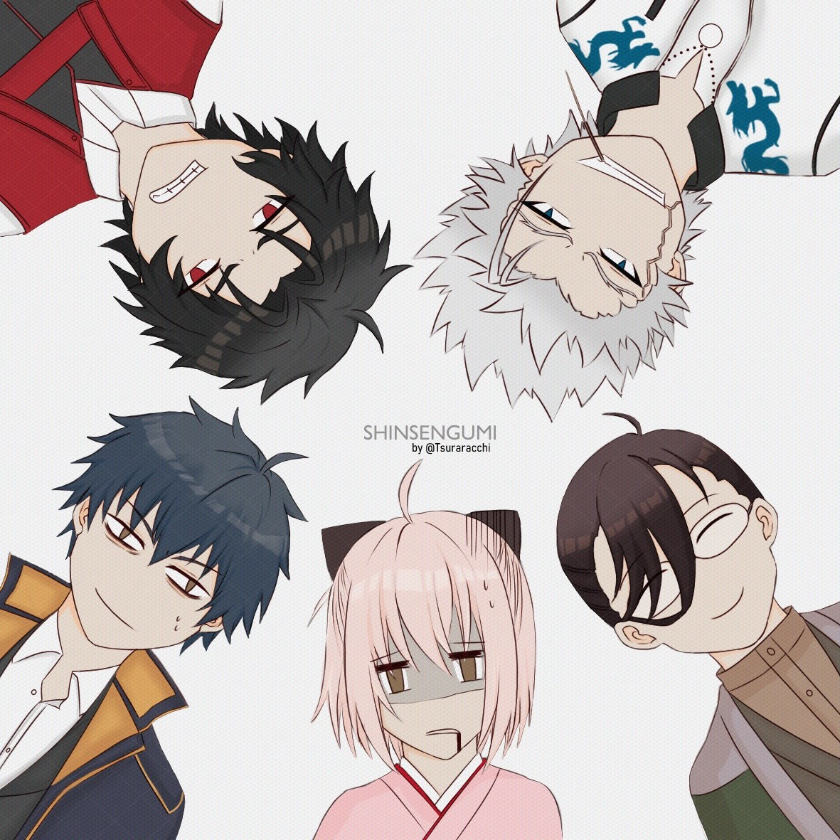 Shinsengumi members Fate version fansart