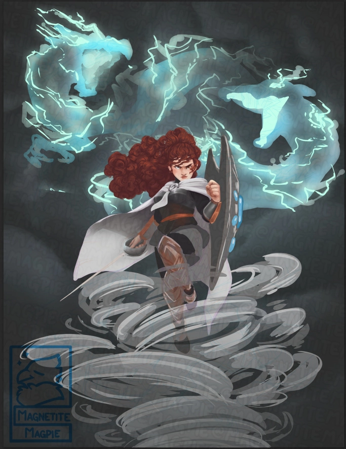 Kithri Chainbreaker

Had the honour of playing a long campaign with friends and family, where this socially awkward, impuslive, absolute dumbass got to grow into the Champion of the Storm (high level, Tempest Cleric)

She was so fun, and so dumb, and so powerful and I love her and the group so much.