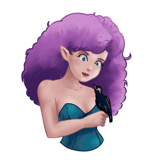 Not a commission, but small gif gift I made for a dear friend. It's her RPG character.
