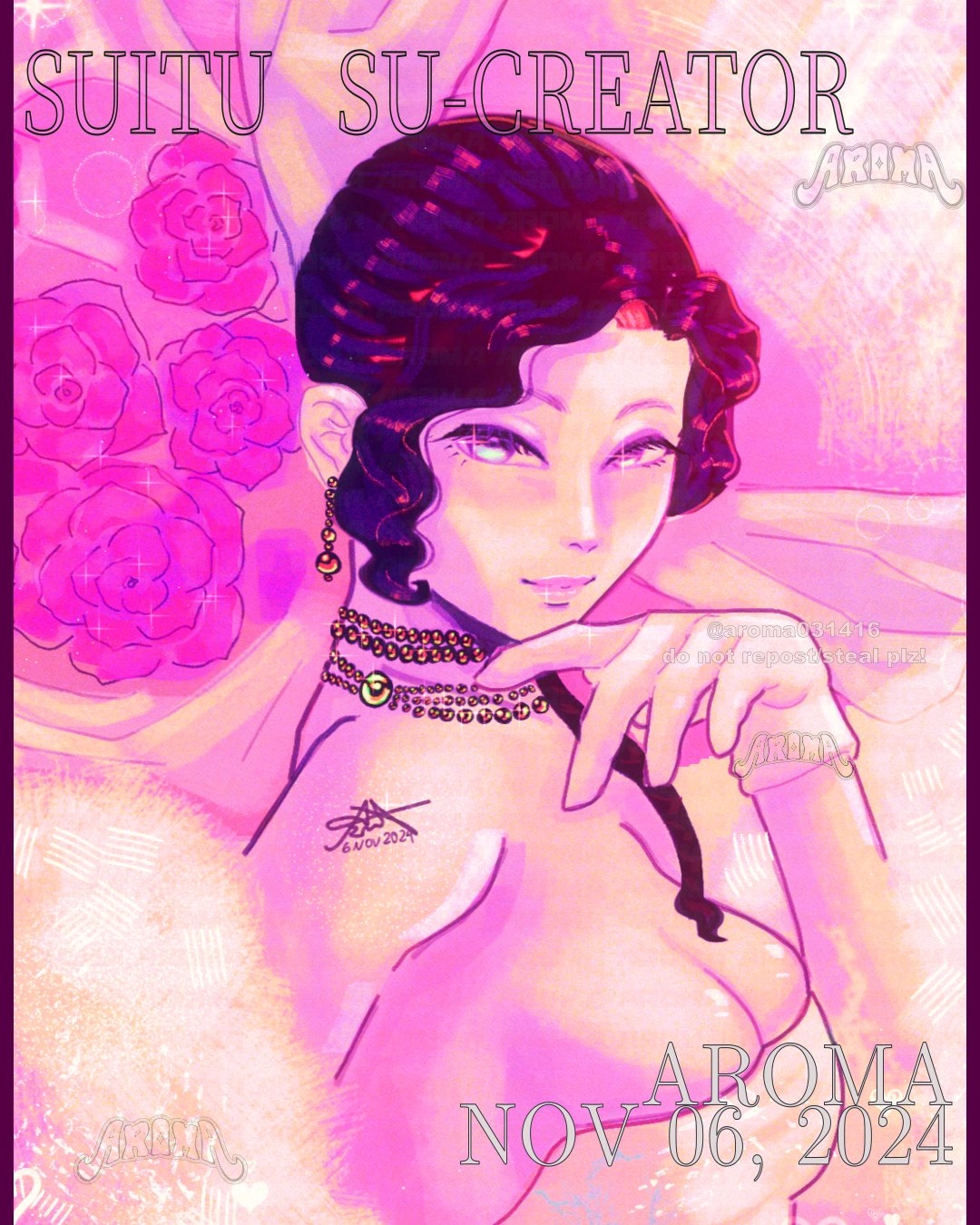 Fanart inspired by the muse of inspiration set, from the game SuitU 🥰 Loved this set so much i had to draw it hehe, i enjoyed playing with all the textures and trying out new brushes for this one 🙈💖
Model belongs to the game SuitU original design is from the Christian Dior Spring Couture 1998, by the designer John Galliano. Everything on the illustration was drawn by me 😊 