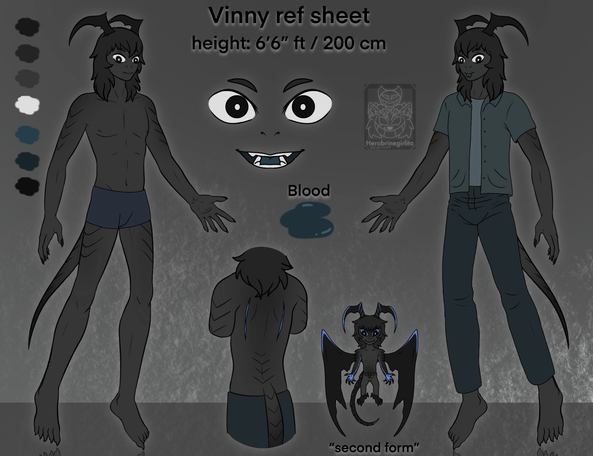 Ref sheet of my OC Vinny 