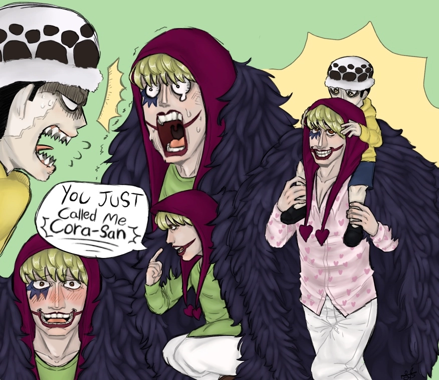 I love these guys so much ❤️❤️
I love the scene where Law calls him Cora-San so much it makes my heart melt 😭😭