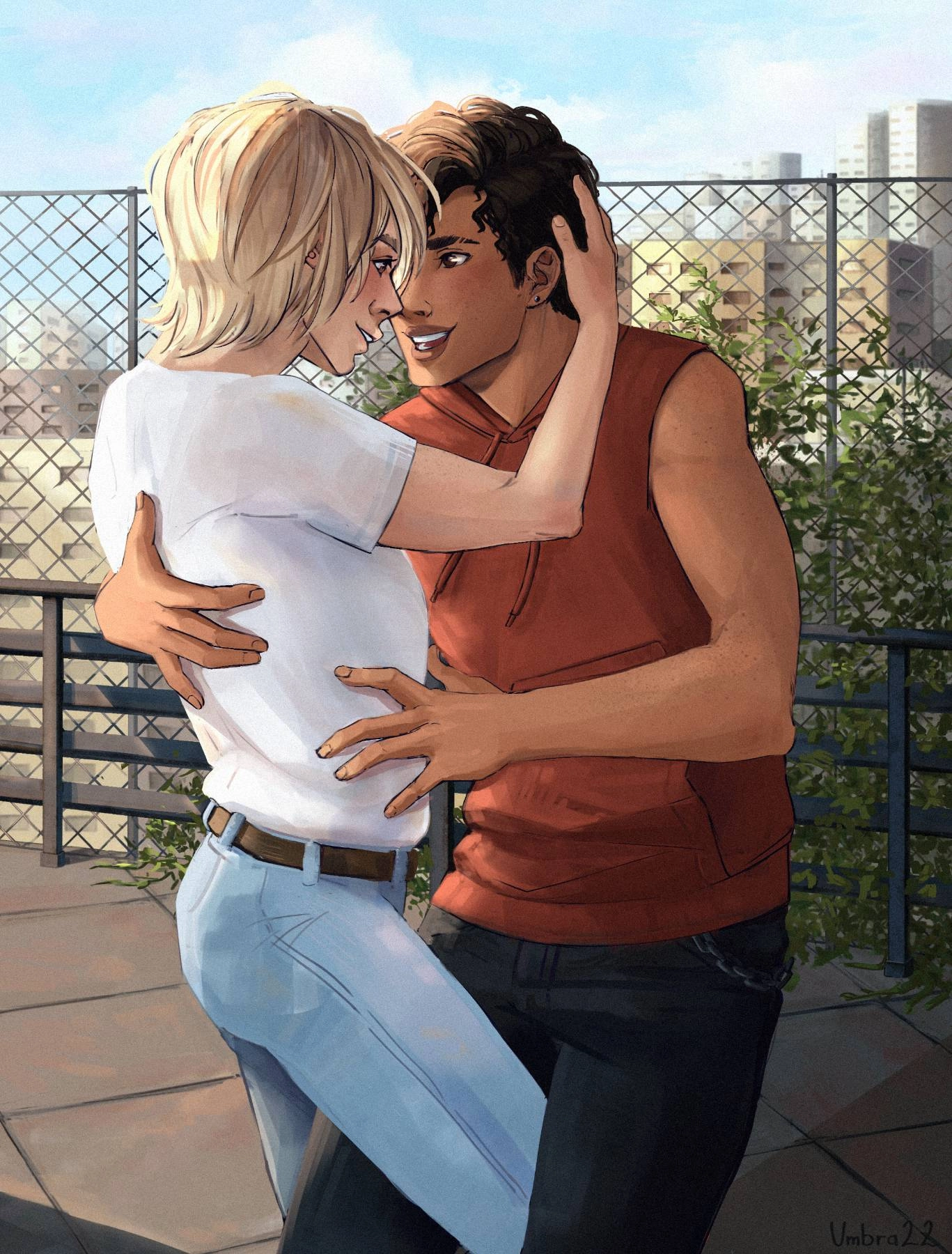 Gift for a friend. Blonde boy belongs to me, the other one is my friend's oc.