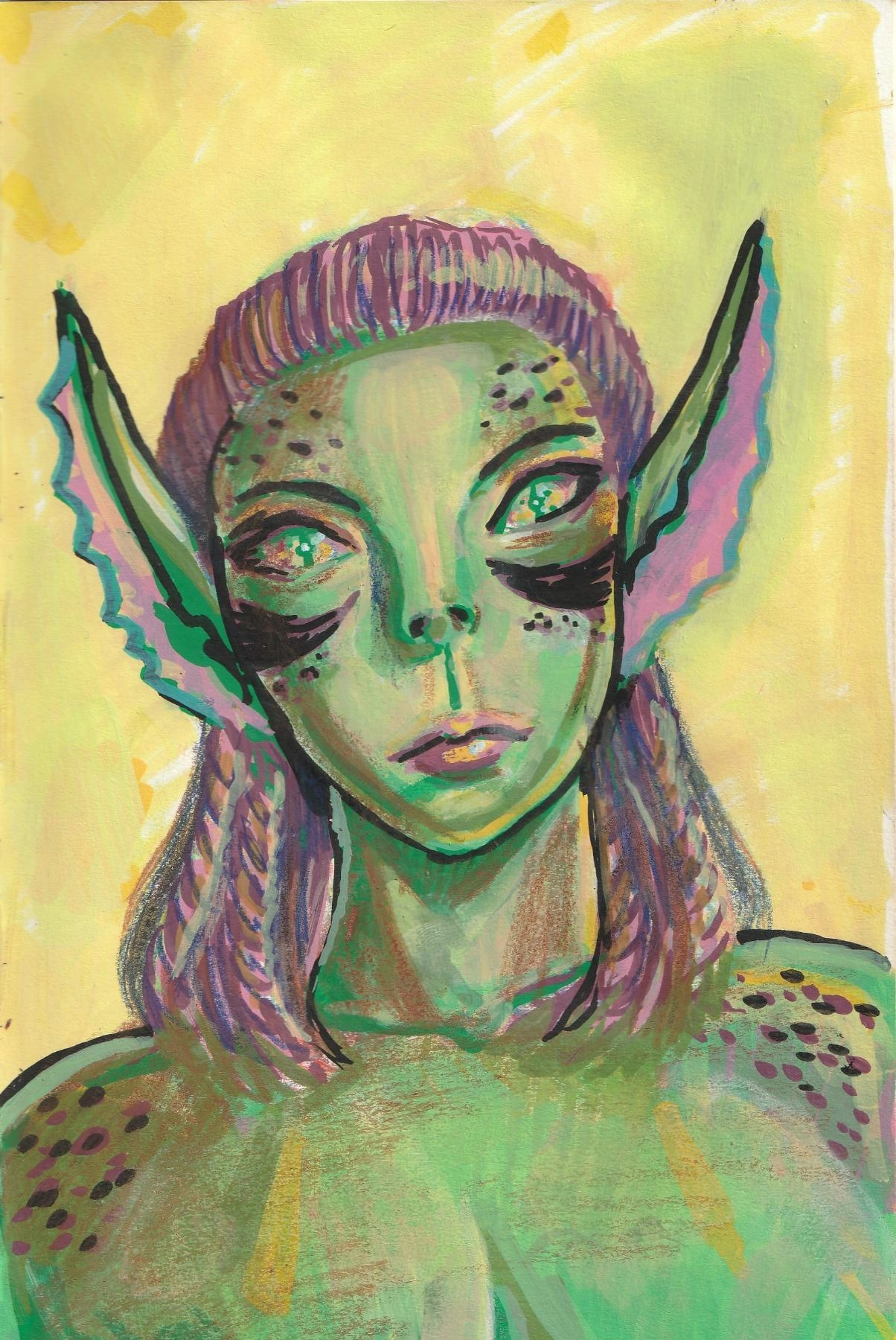 Some practice with my acrylic markers with Laezel. I couldn't get her skintone right T_T