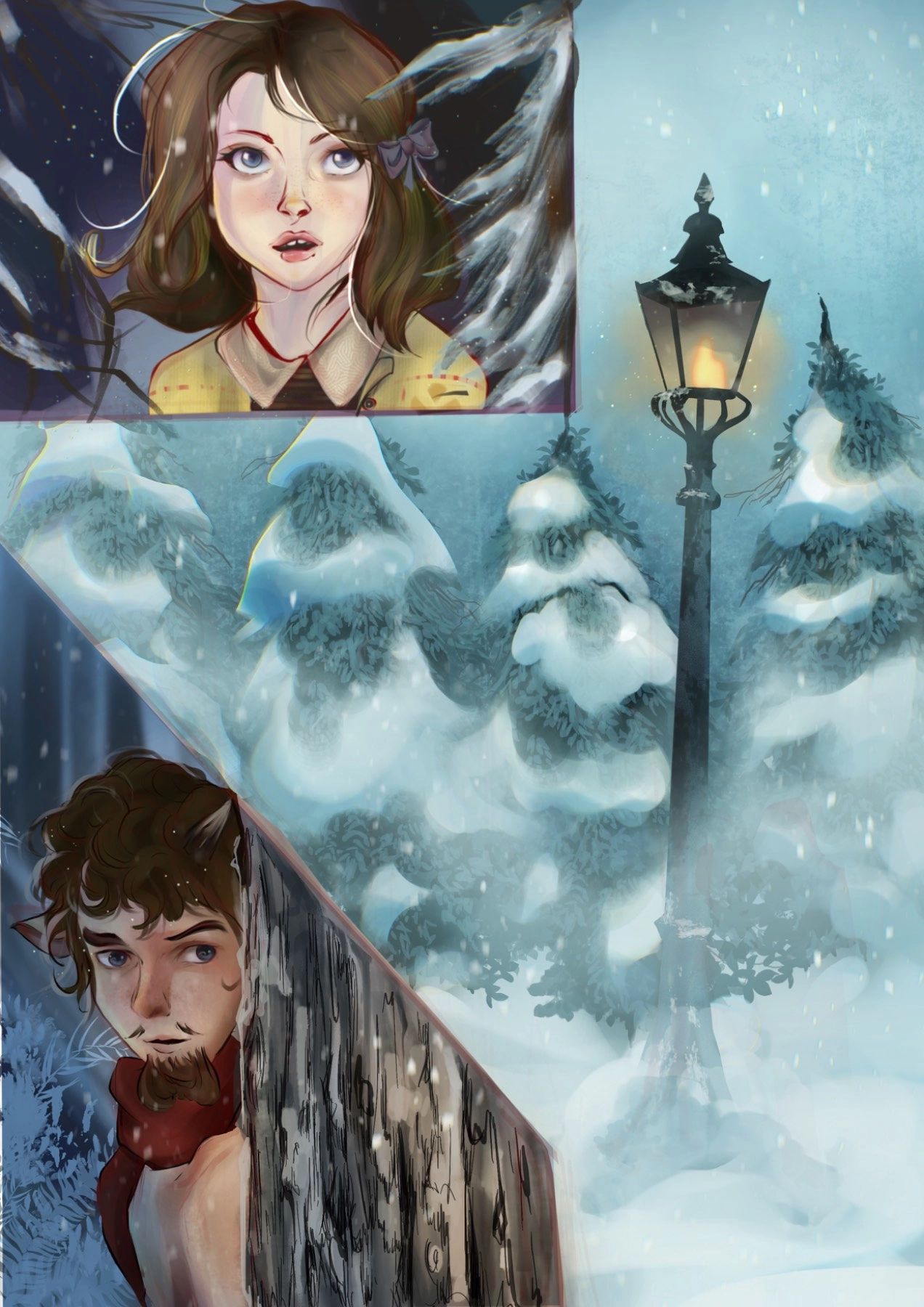 The Narnia Chronicles fanart Lucy and Mr Tumnus !