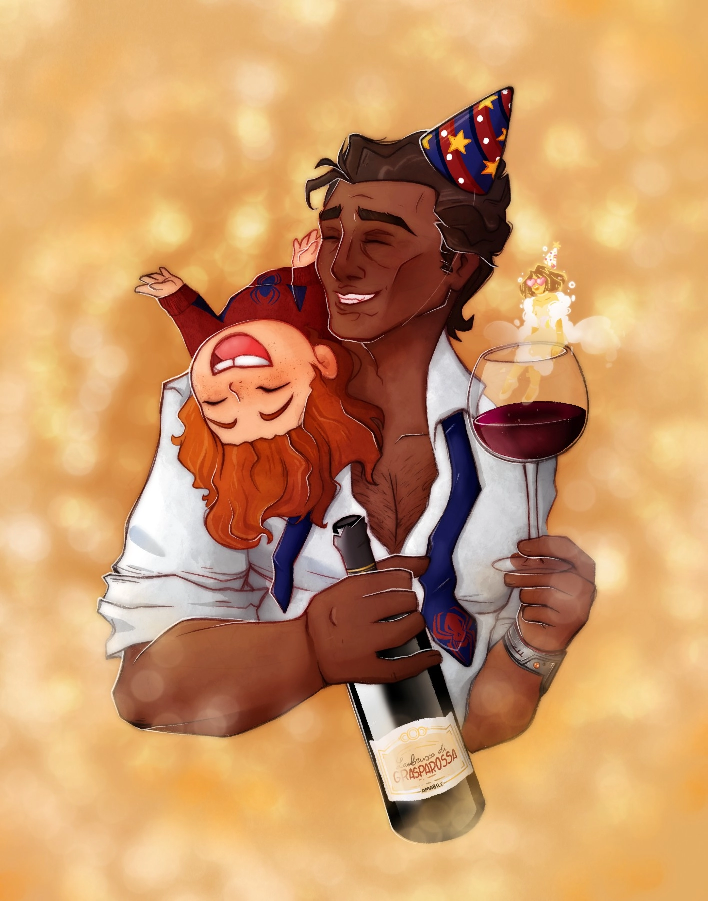 I made this to celebrate 2025 then promptly forgot to post it

Miguel proudly drinking lambrusco as one should
