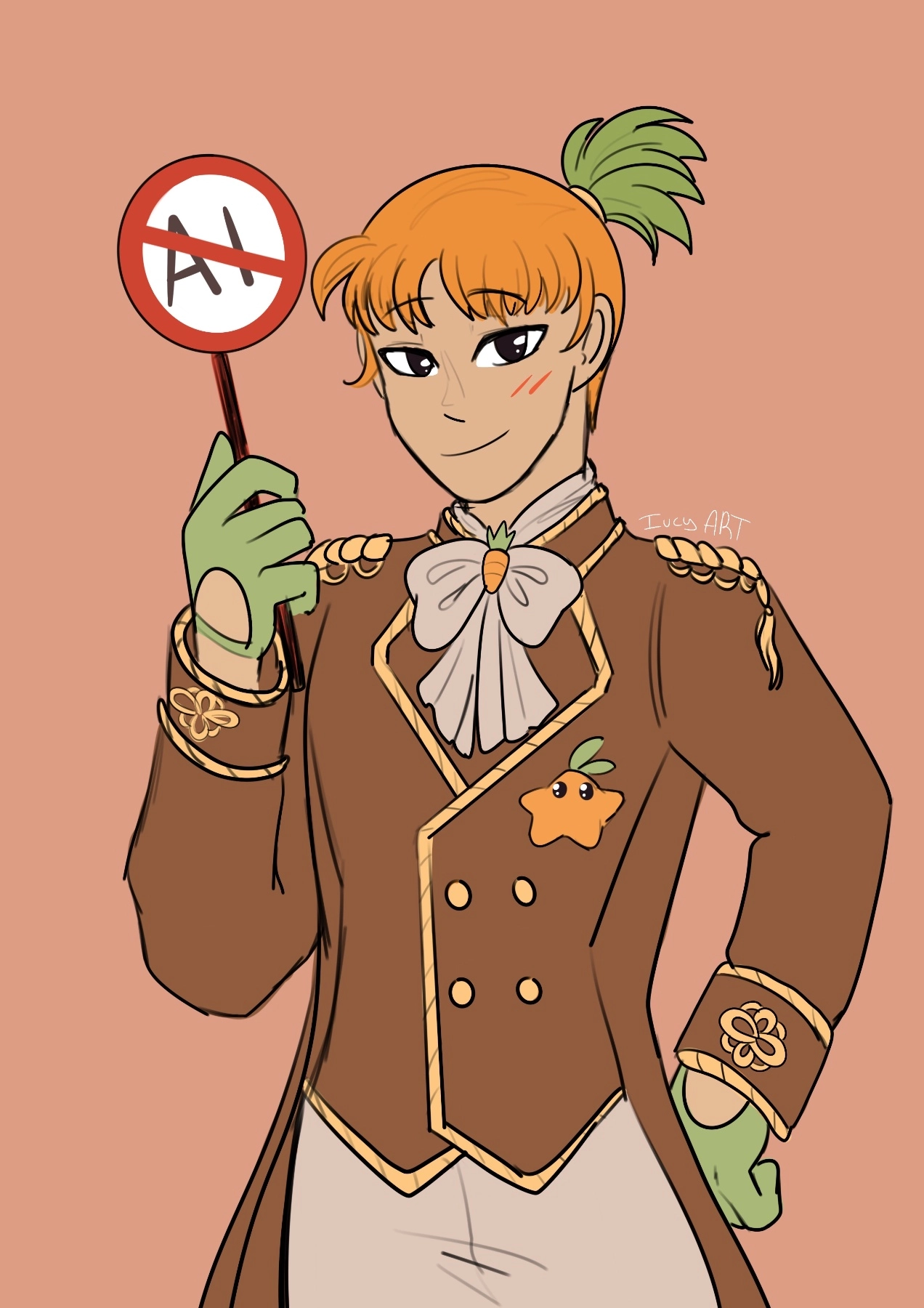 Posting this as well!! I was inspired to make a nice gentleman out of our fav carrot!!