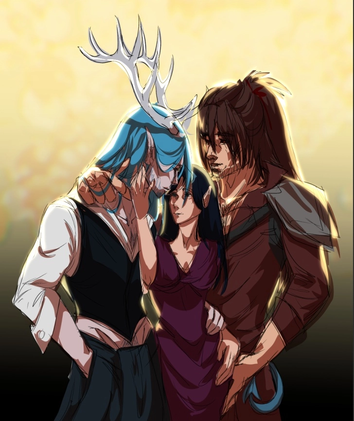 Little WIP of Kain, Ascan and Kataleya 