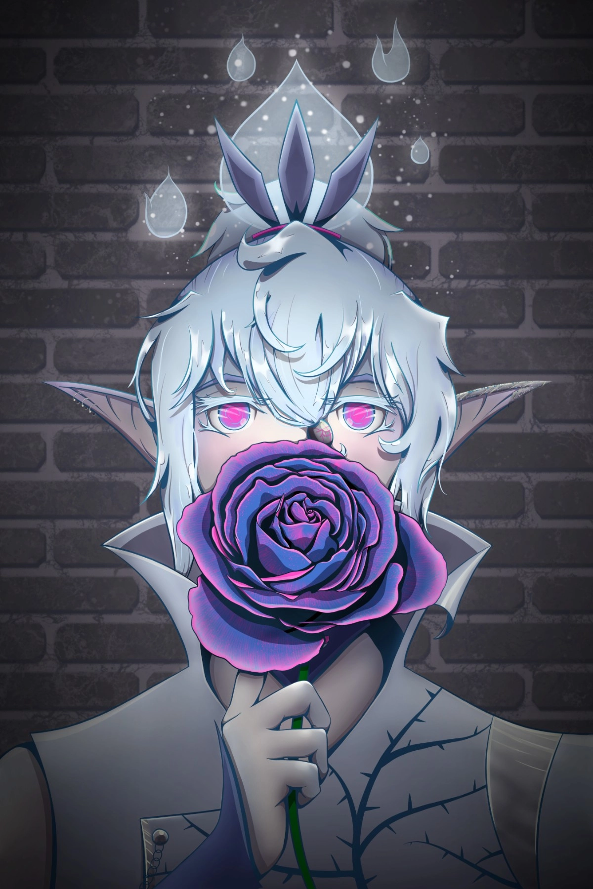 I still adore this picture of my Vtuber, Neo Ambrosia~ Went anime and dramatic with us.