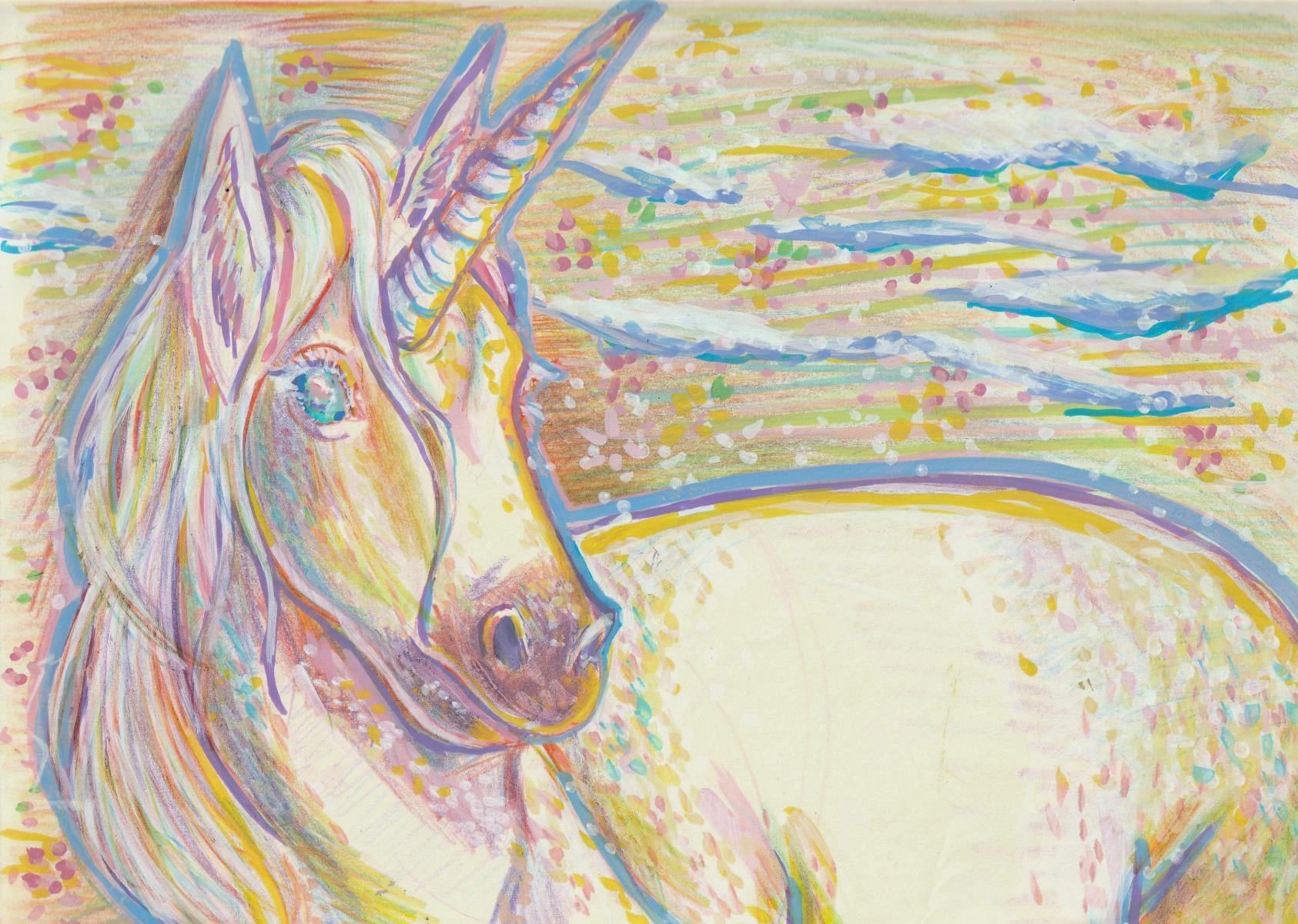 A personal piece concept of my unicorn OC