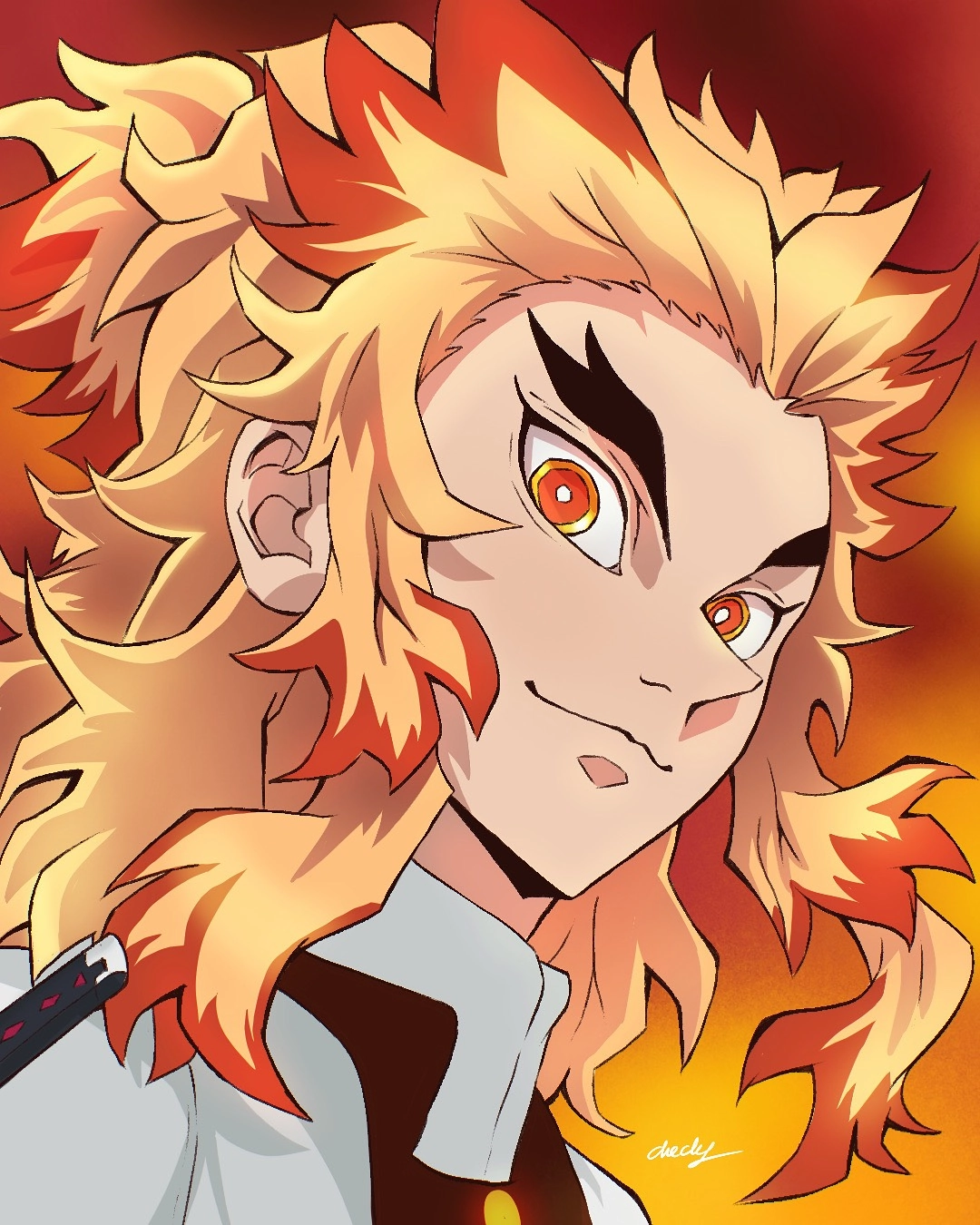 Old fanart of the sweet Rengoku 🔥