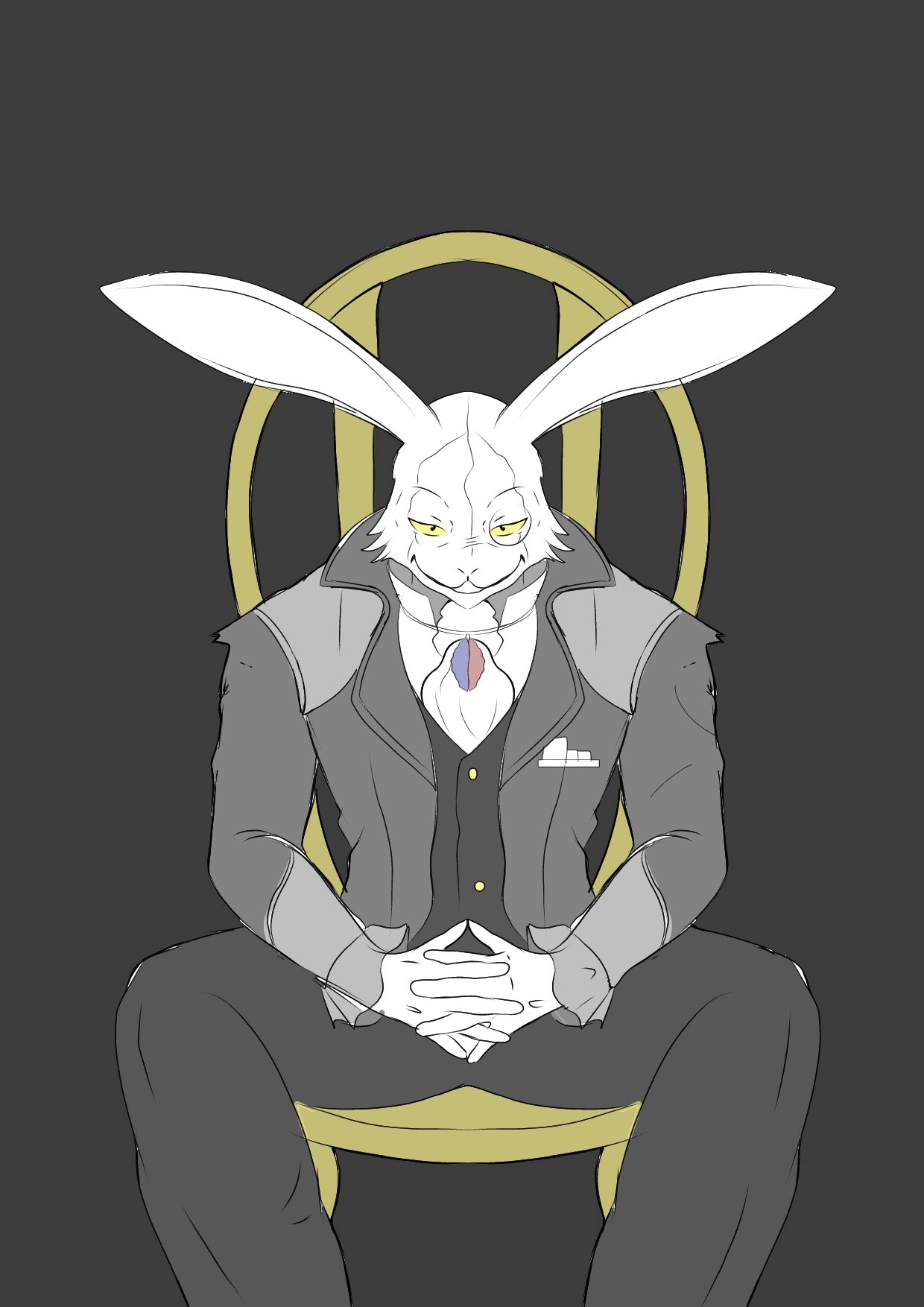 Sketch white rabbit