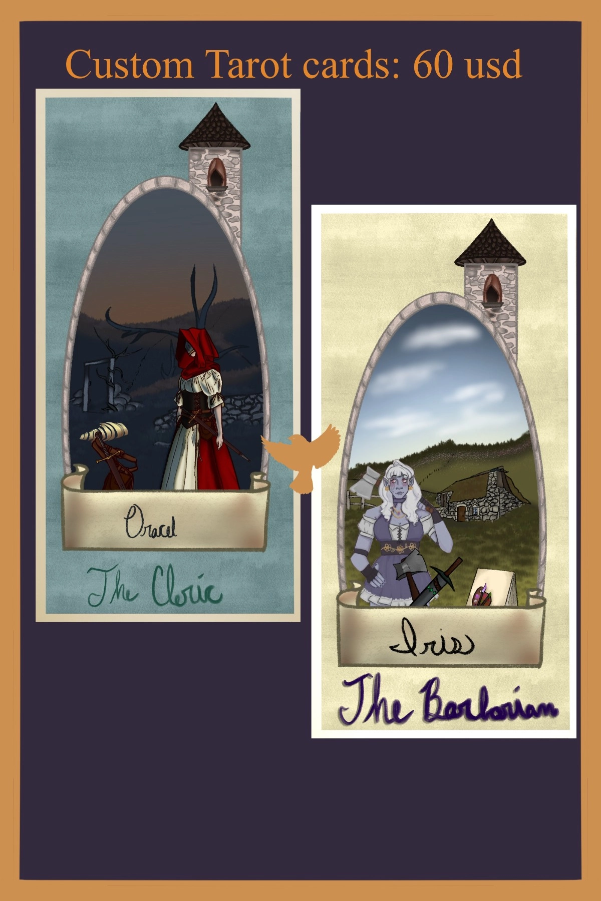 DND Tarot cards 60usd a piece