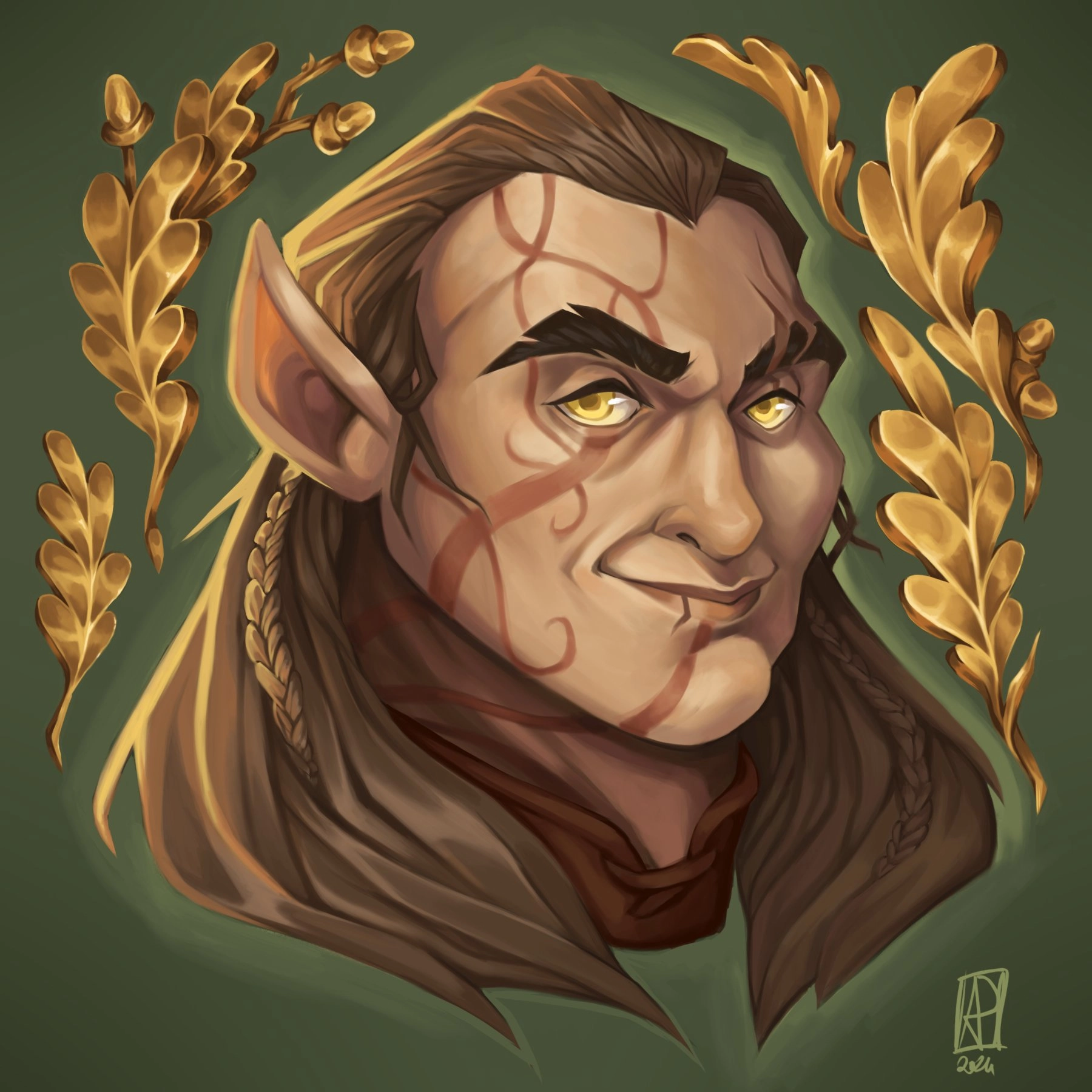 Fanart of Halsin, my favourite character on Baldur's Gate! 