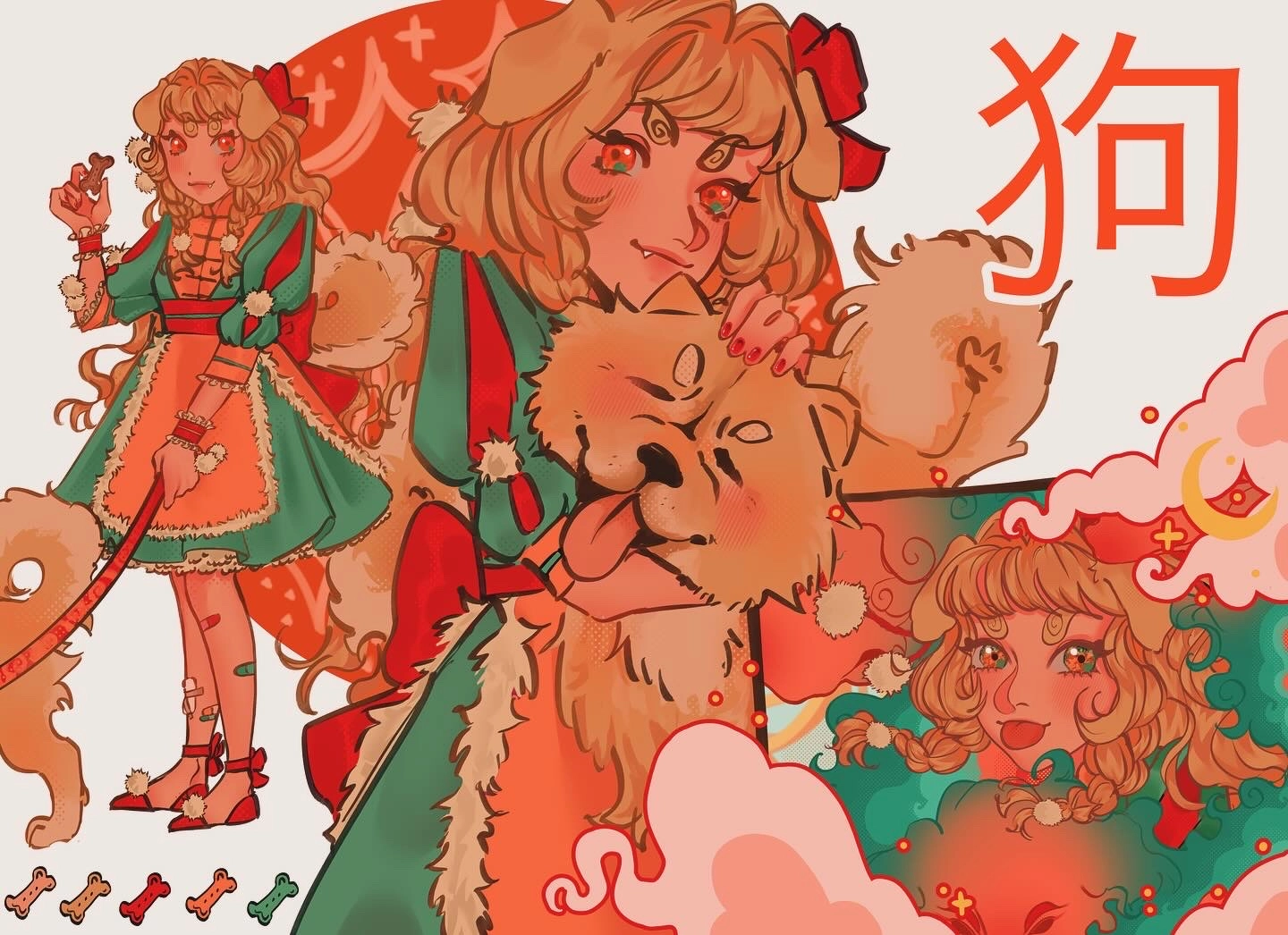 LNY character design contest from last year! I chose to design a character for year of the dog :3