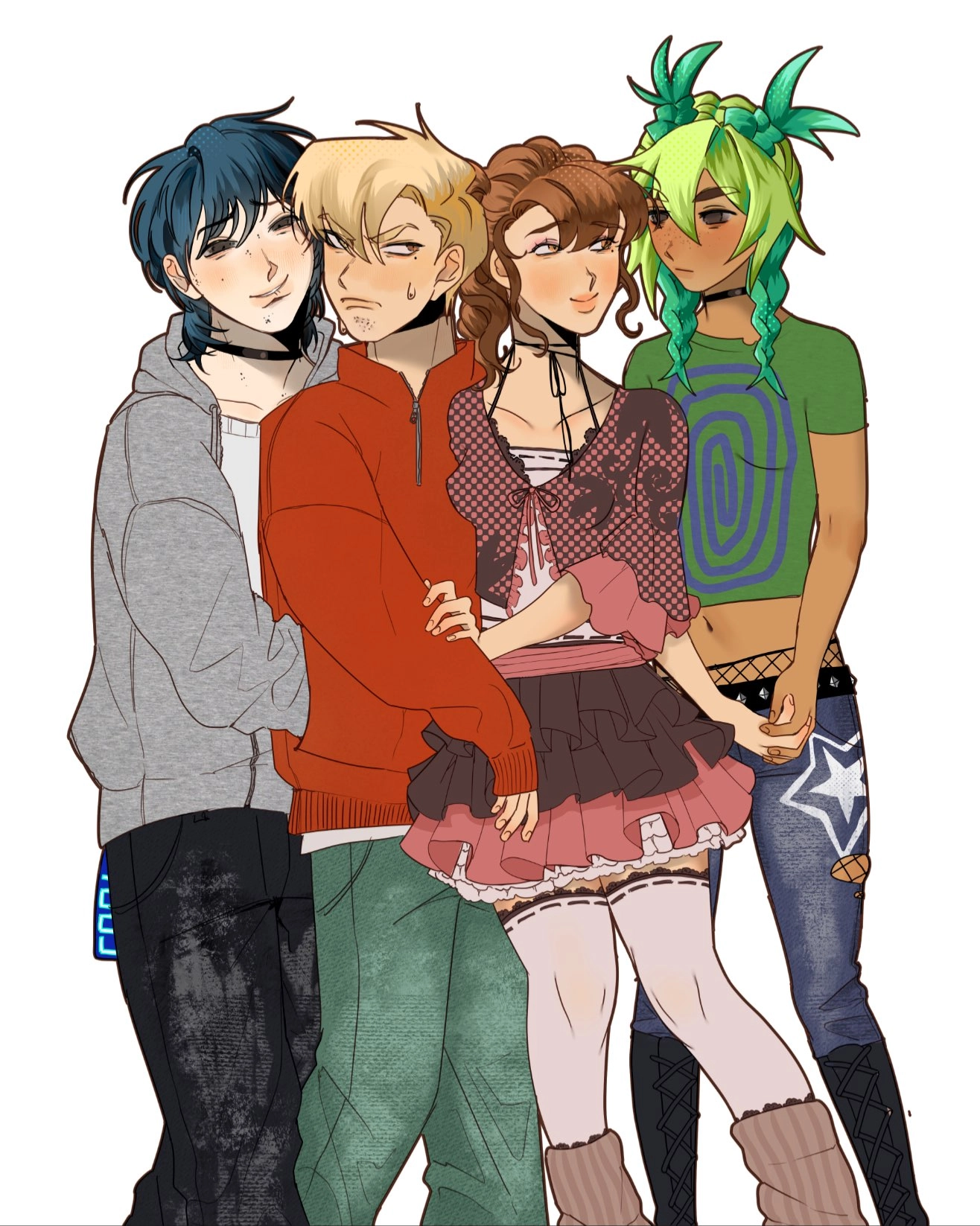 My ocs! (2 of them are aliens disguised as humans heheh)