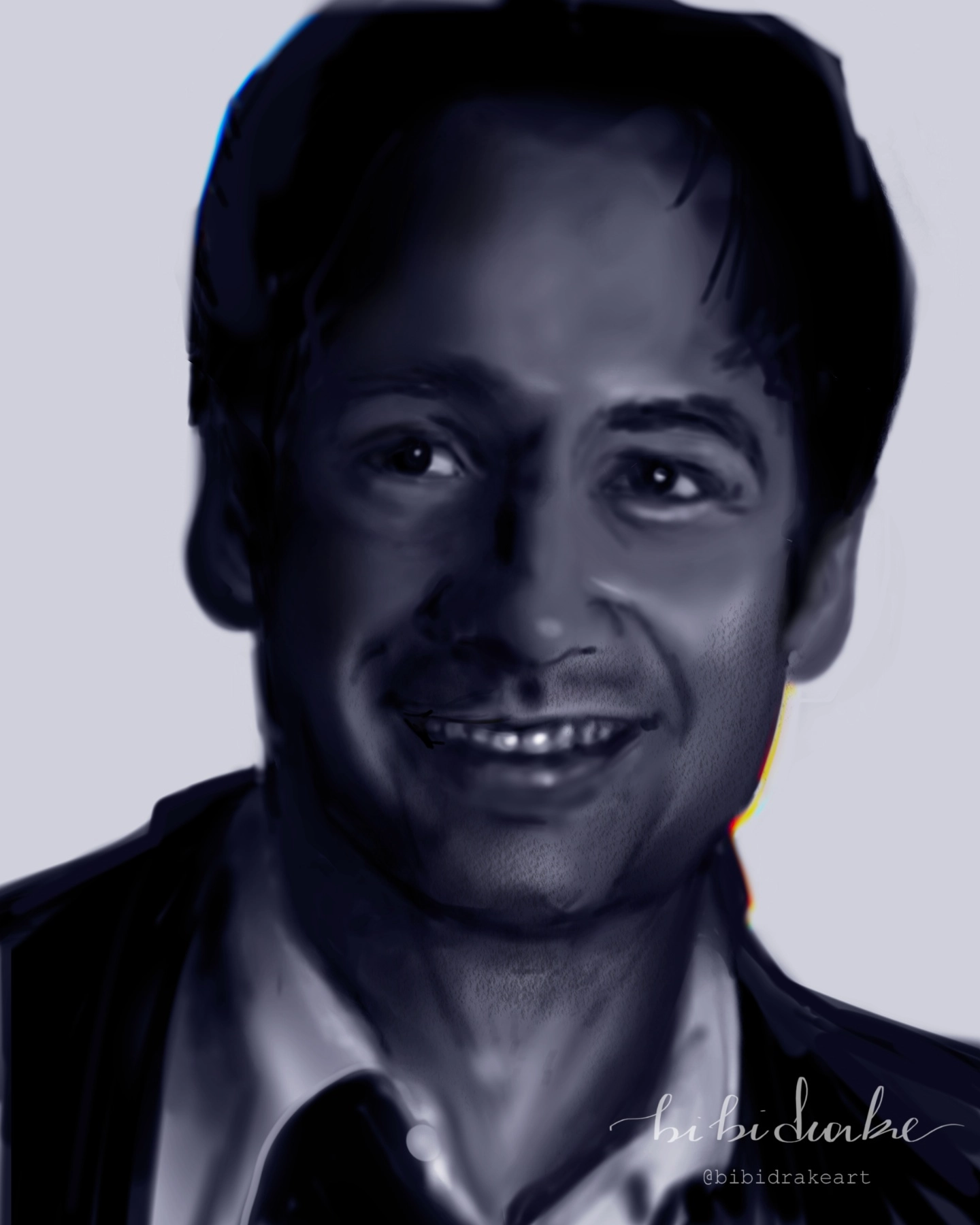 A bit different style here. Fox Maulder from X Files portrait 👽