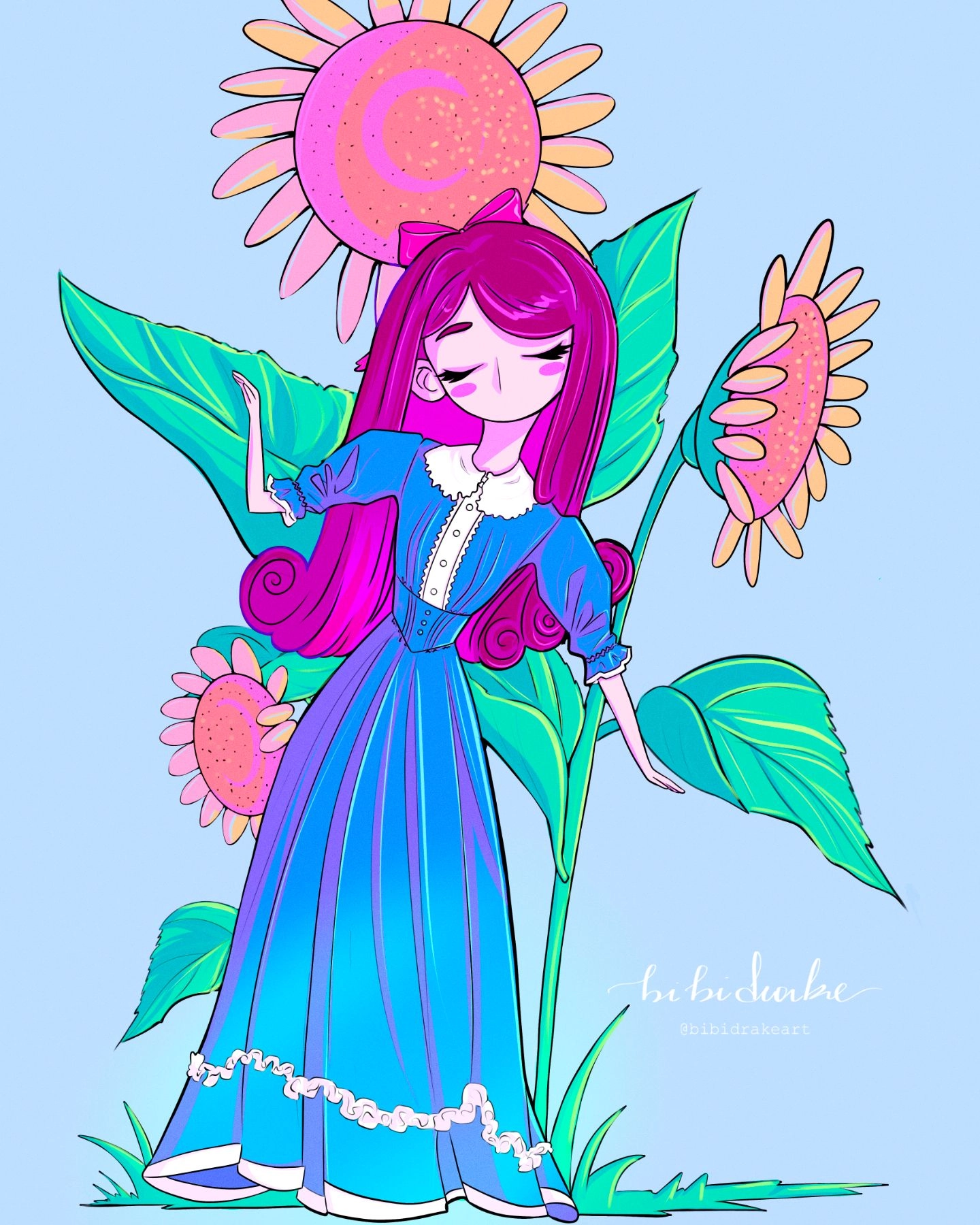 A tiny girl between Sunflowers 🌻