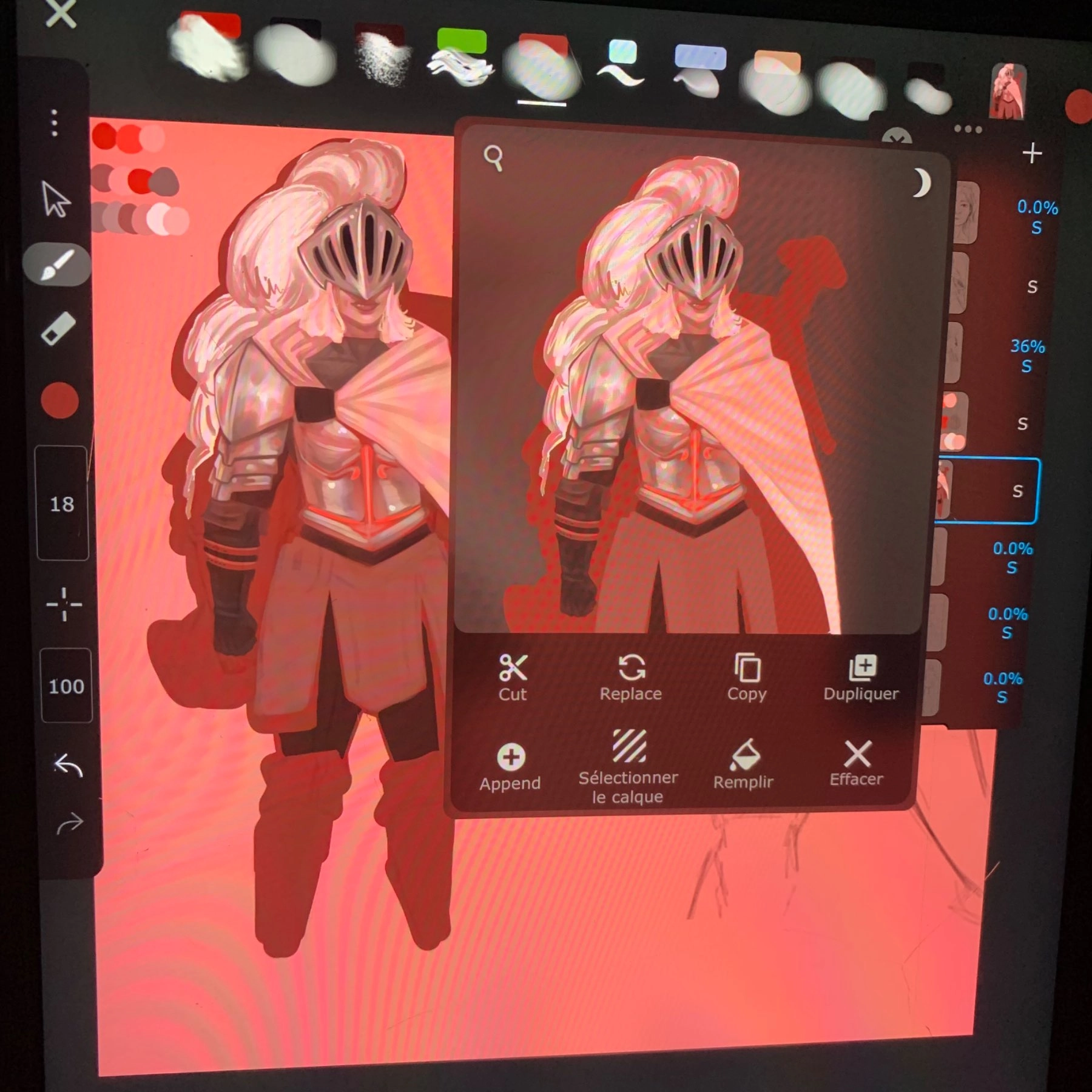 Incoming drawing of a butch knight <3