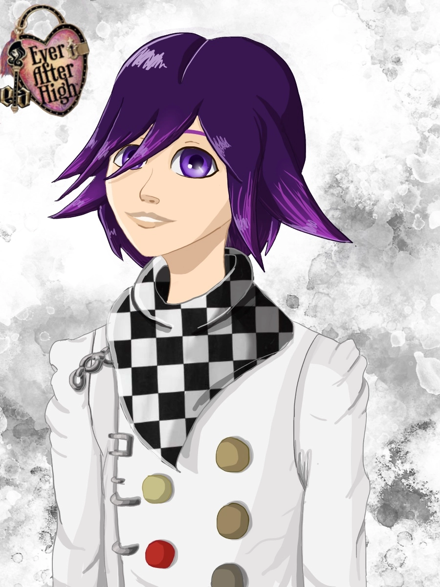 Sorry for no arts. I had very hard time and still will have. This is my old fanart of Kokichi Oma in ever after high 

I posted it at my tumblr too