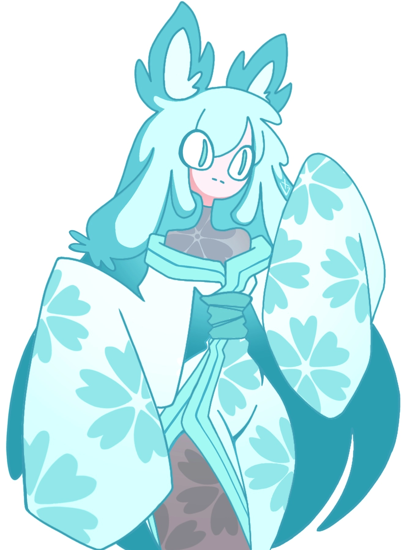 Fox girl: Candice
Kimuno w flower style
(Art style close to adventure time)