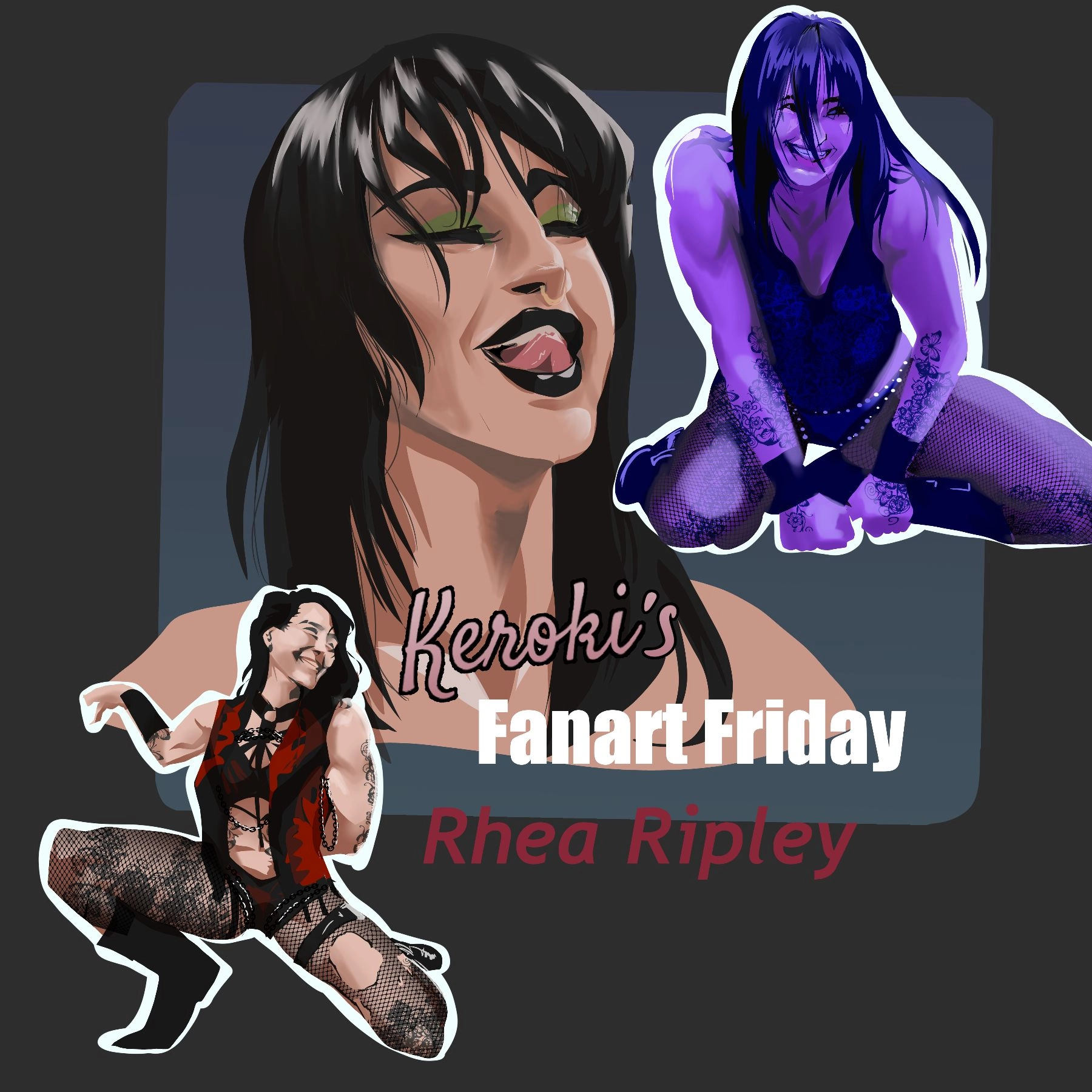 Little Fanart Friday with Rhea Ripley doodles <3