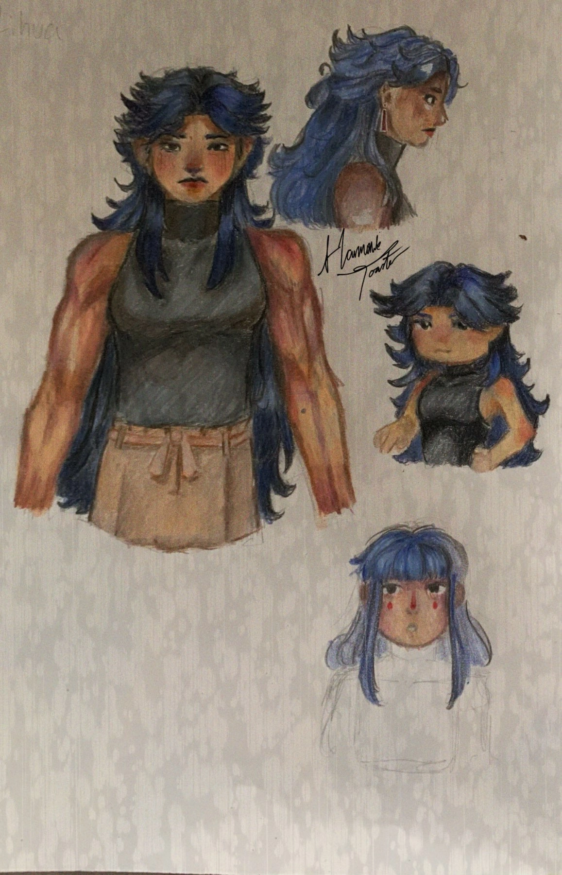 A small reference sheet for Lihua (just without her coat)