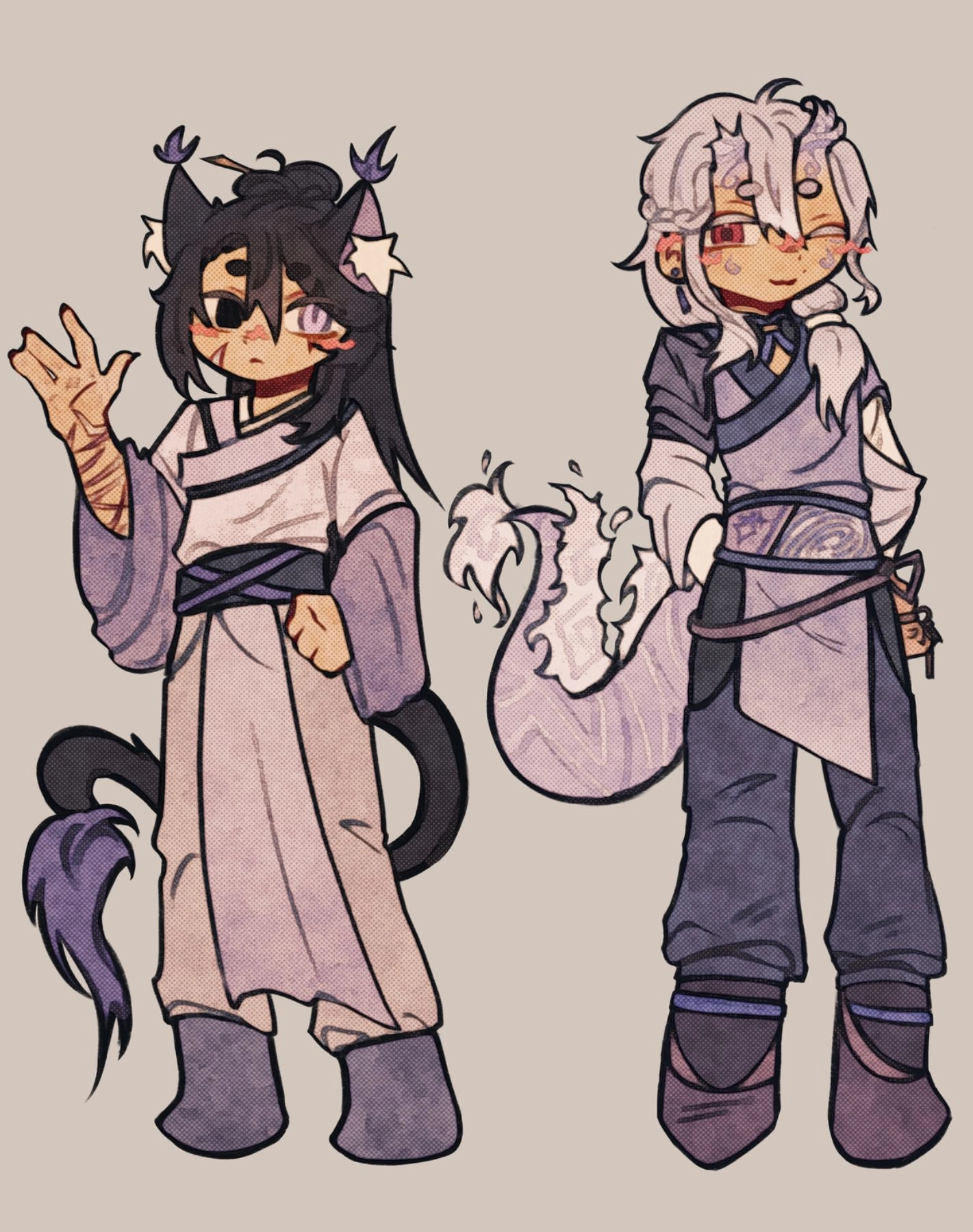 chibis of my two main ocs!! i love them hihi