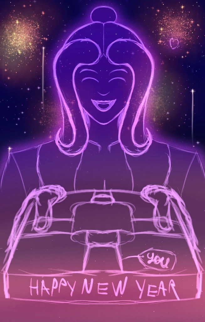 Lin wishes you a happy new year!

(old artwork I made in December)