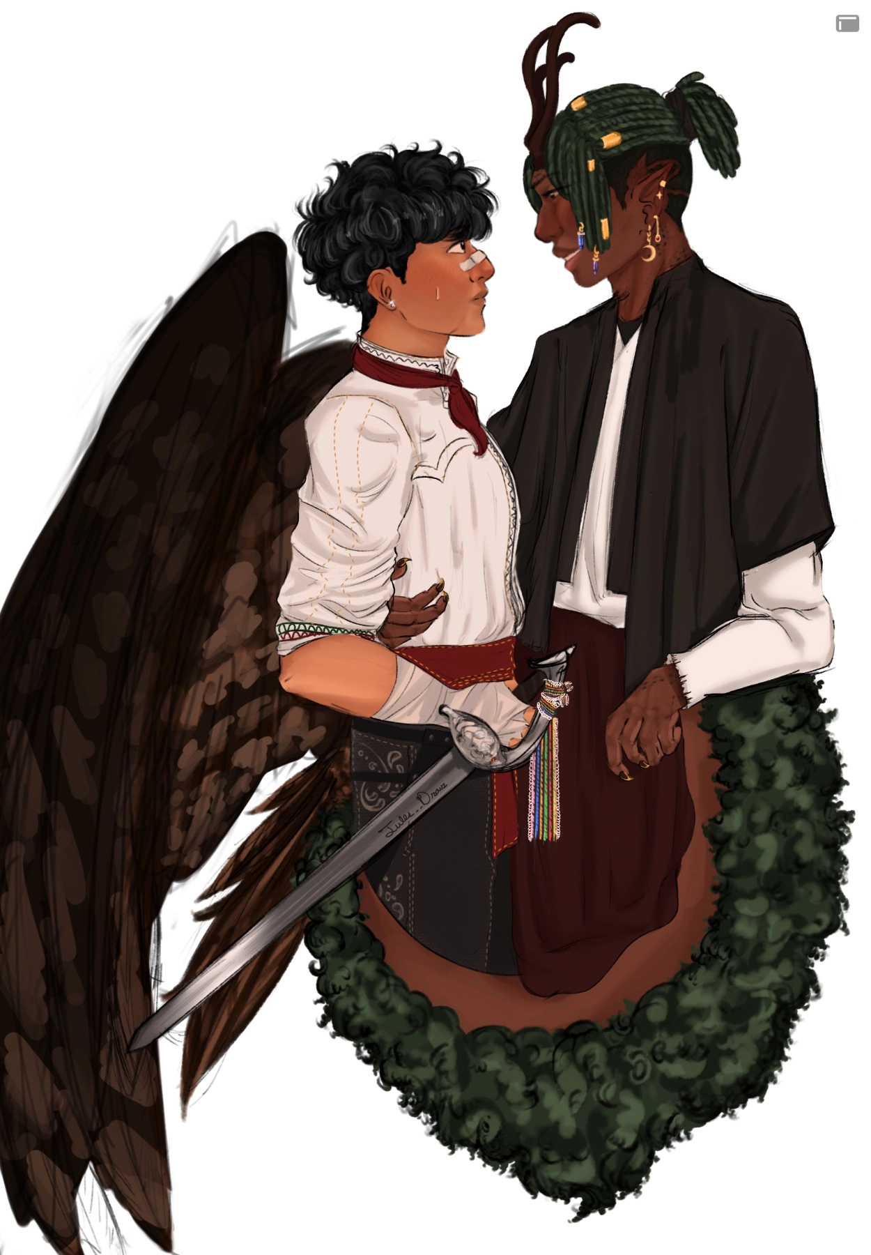 My ocs Luis (bird) and Eli (dragon)

Their designs change so much it ain’t even funny😭😭