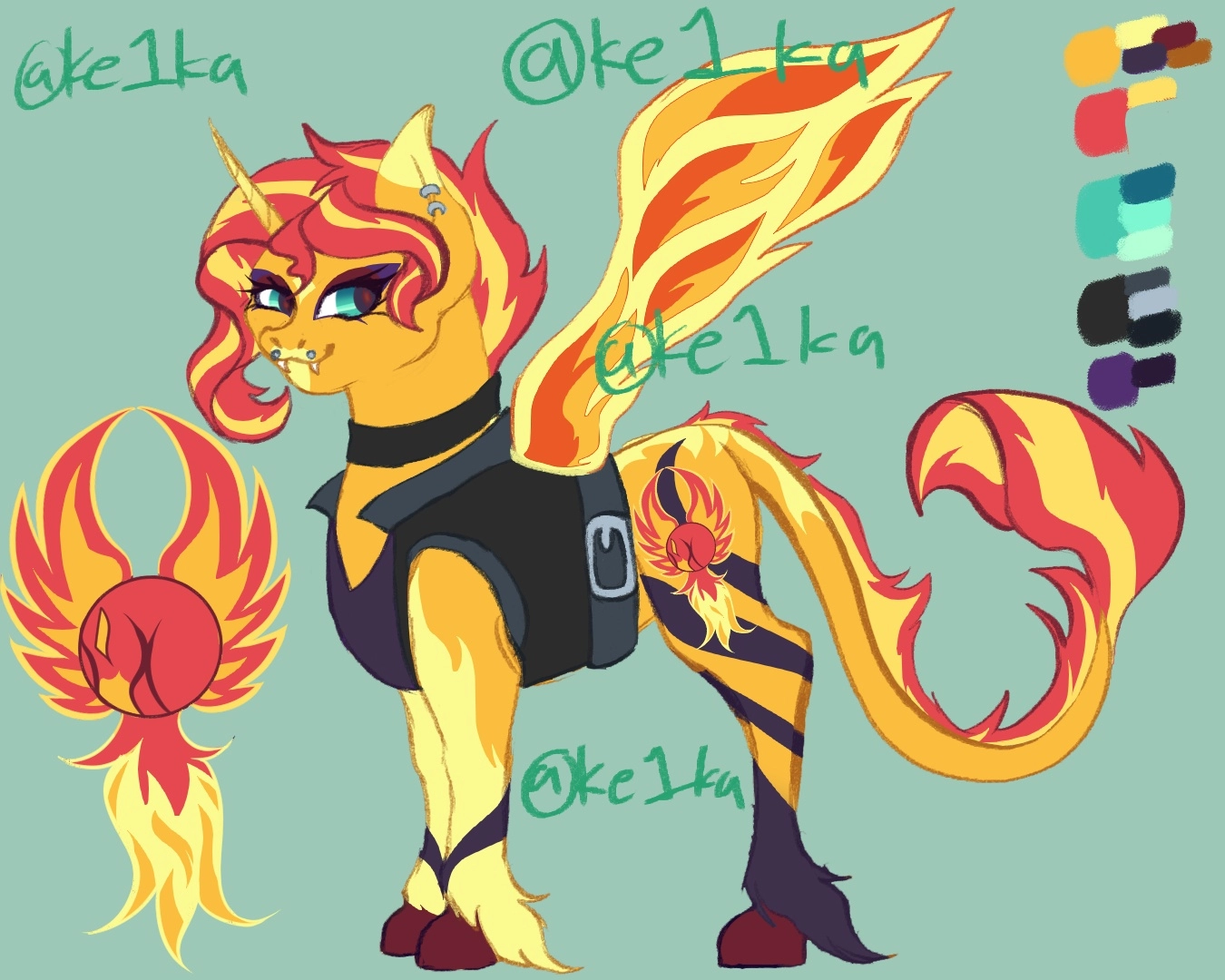 Sunset Shimmer redesign from My little pony friendship is magic!  I always wisherd there were more ponies with an alternative design, also though Sunset shoulda became an alicorn with how much she progressed and had to go through in Equestria Girls.