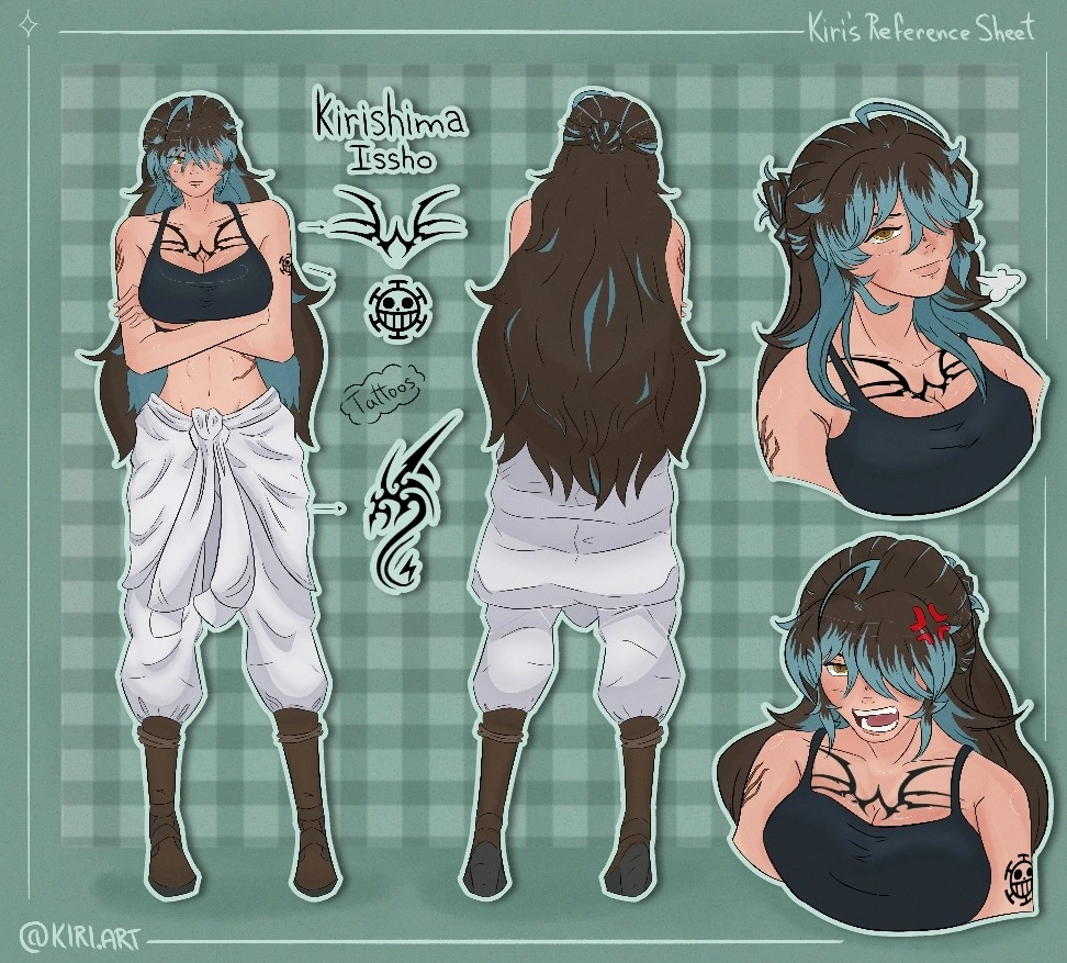 first oc sheet of my one piece oc :))
