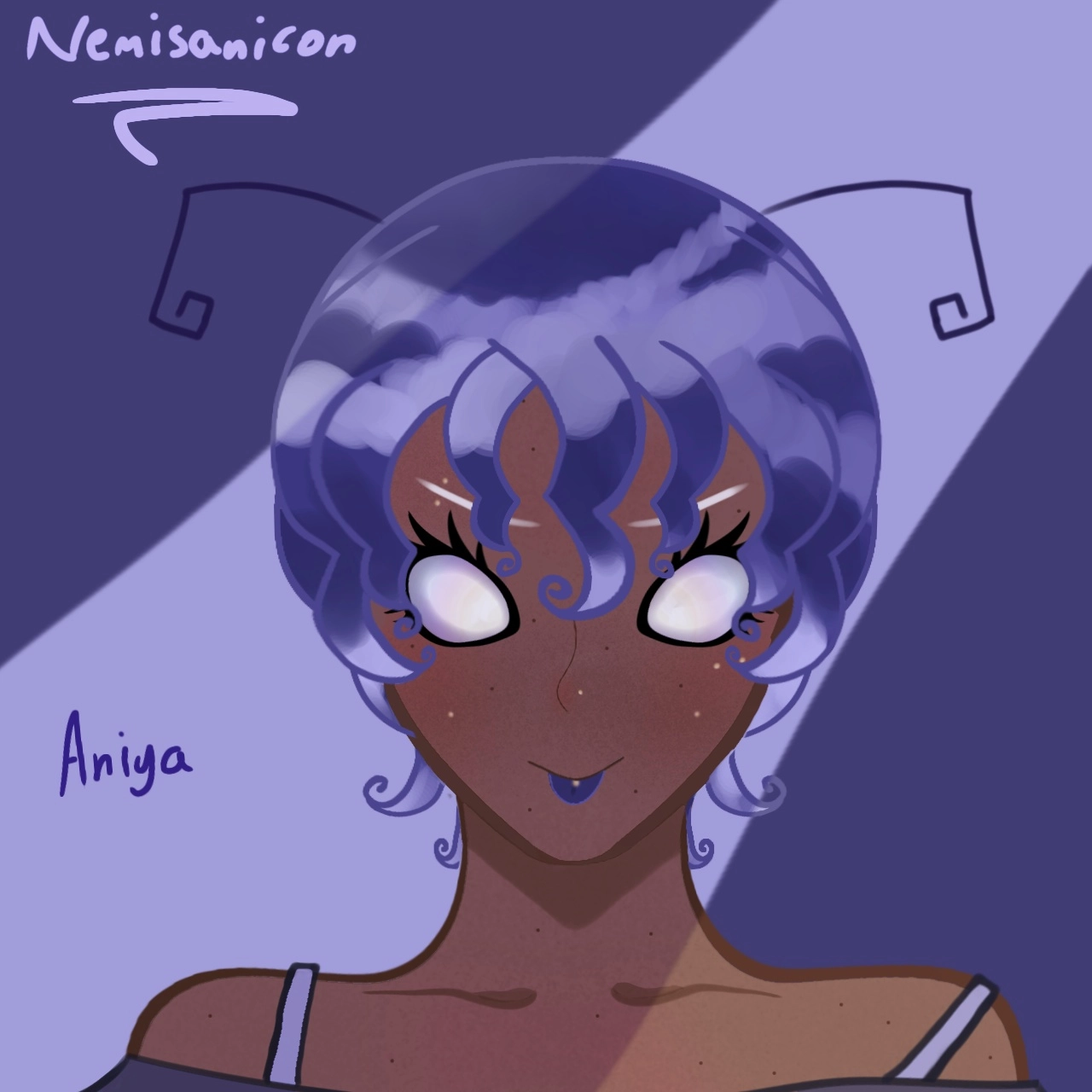 random alien girl headshot!!
